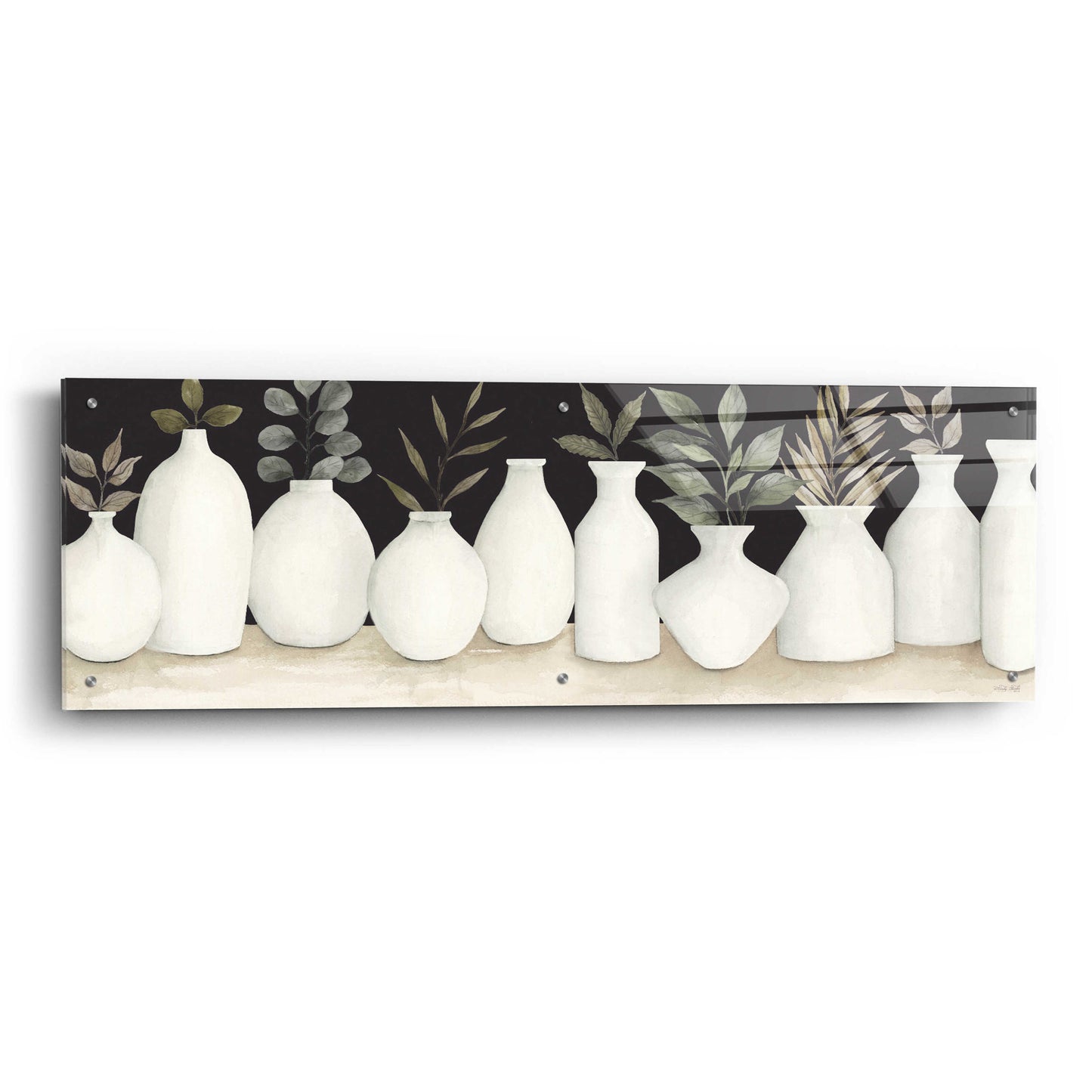 Epic Art 'Ebony And Ivory' by Cindy Jacobs, Acrylic Glass Wall Art,48x16