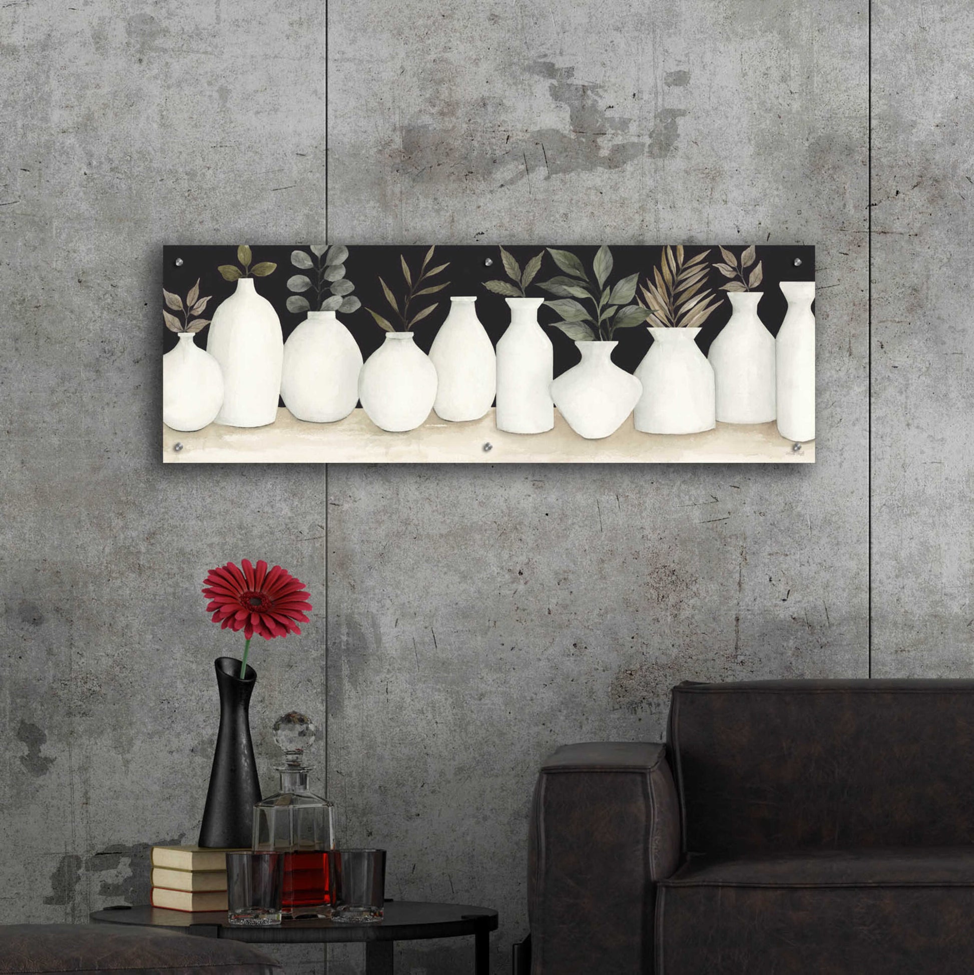 Epic Art 'Ebony And Ivory' by Cindy Jacobs, Acrylic Glass Wall Art,48x16