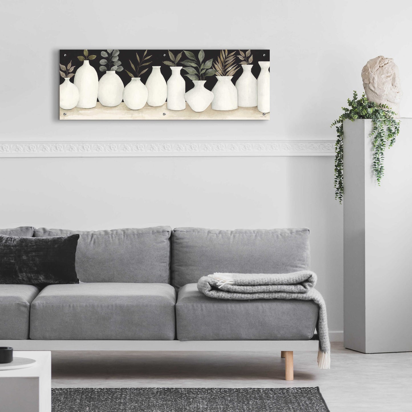 Epic Art 'Ebony And Ivory' by Cindy Jacobs, Acrylic Glass Wall Art,48x16