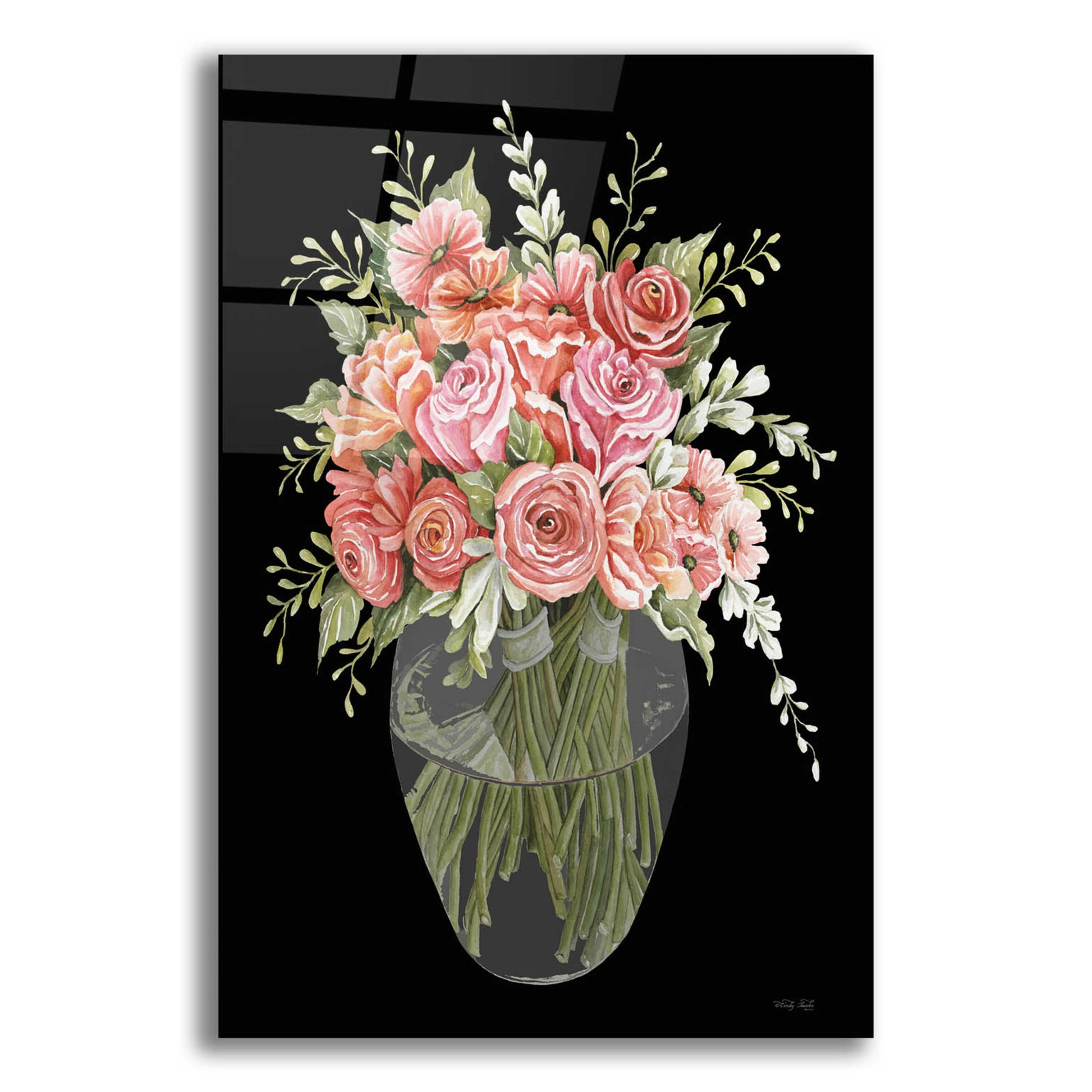 Epic Art 'Flowers For You' by Cindy Jacobs, Acrylic Glass Wall Art