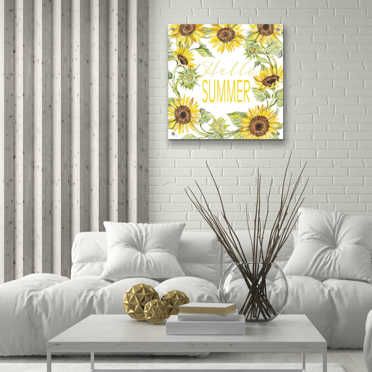 Epic Art 'Hello Summer' by Cindy Jacobs, Acrylic Glass Wall Art,24x24