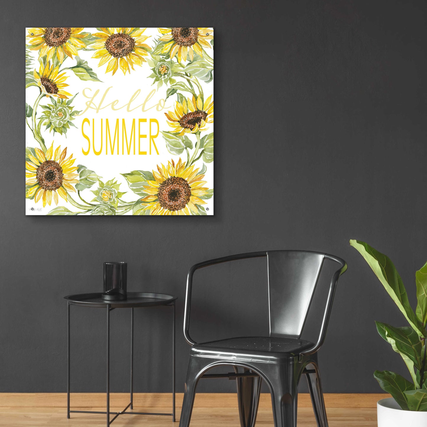 Epic Art 'Hello Summer' by Cindy Jacobs, Acrylic Glass Wall Art,36x36