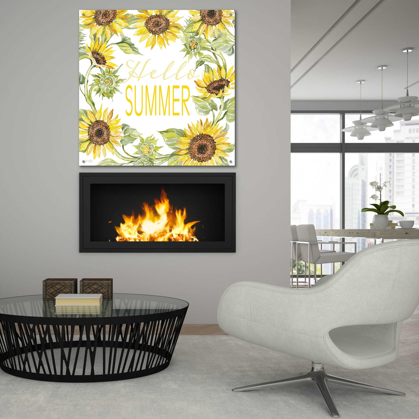 Epic Art 'Hello Summer' by Cindy Jacobs, Acrylic Glass Wall Art,36x36