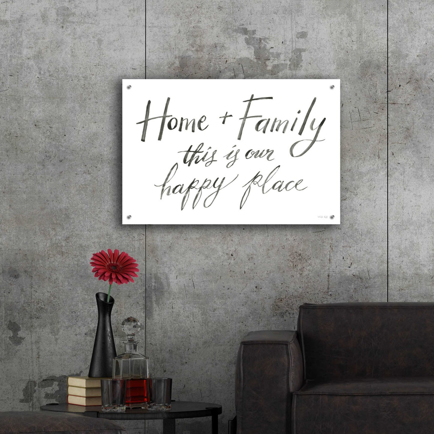 Epic Art 'Home + Family I' by Cindy Jacobs, Acrylic Glass Wall Art,36x24