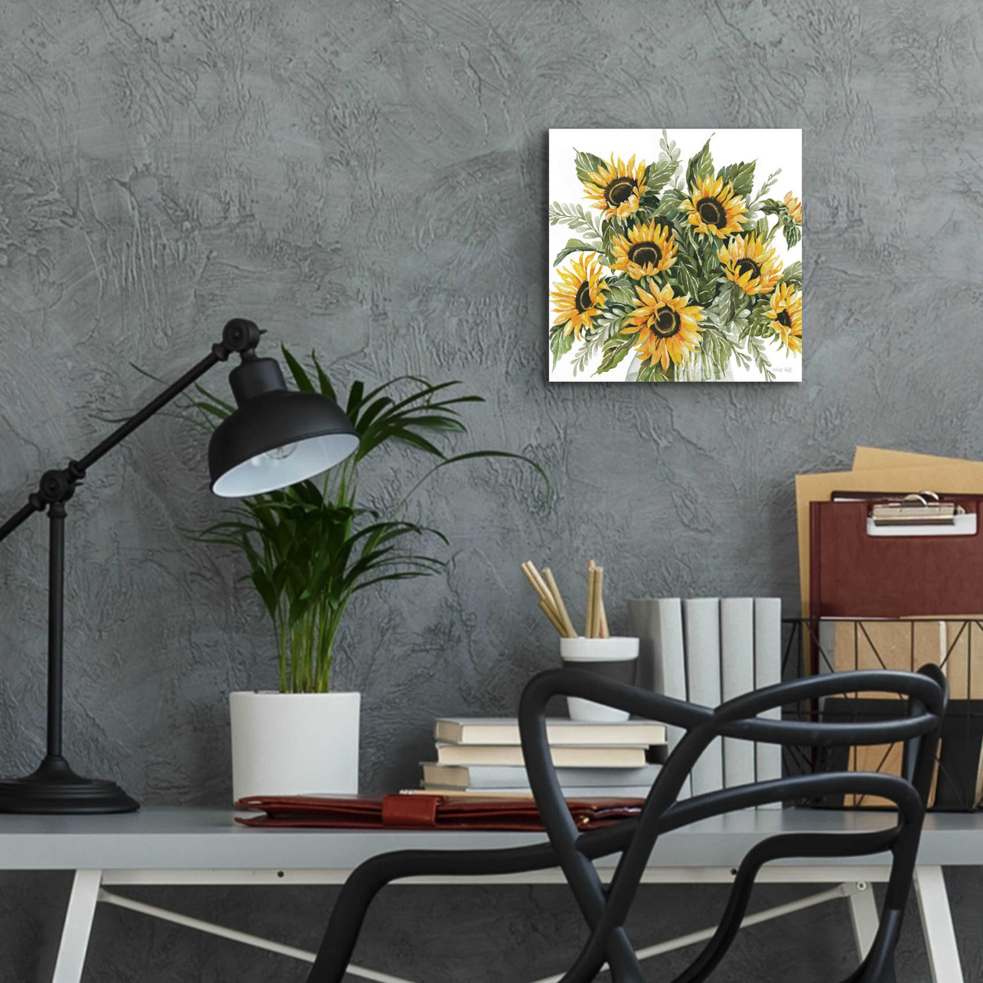 Epic Art 'Sunshine Bouquet' by Cindy Jacobs, Acrylic Glass Wall Art,12x12