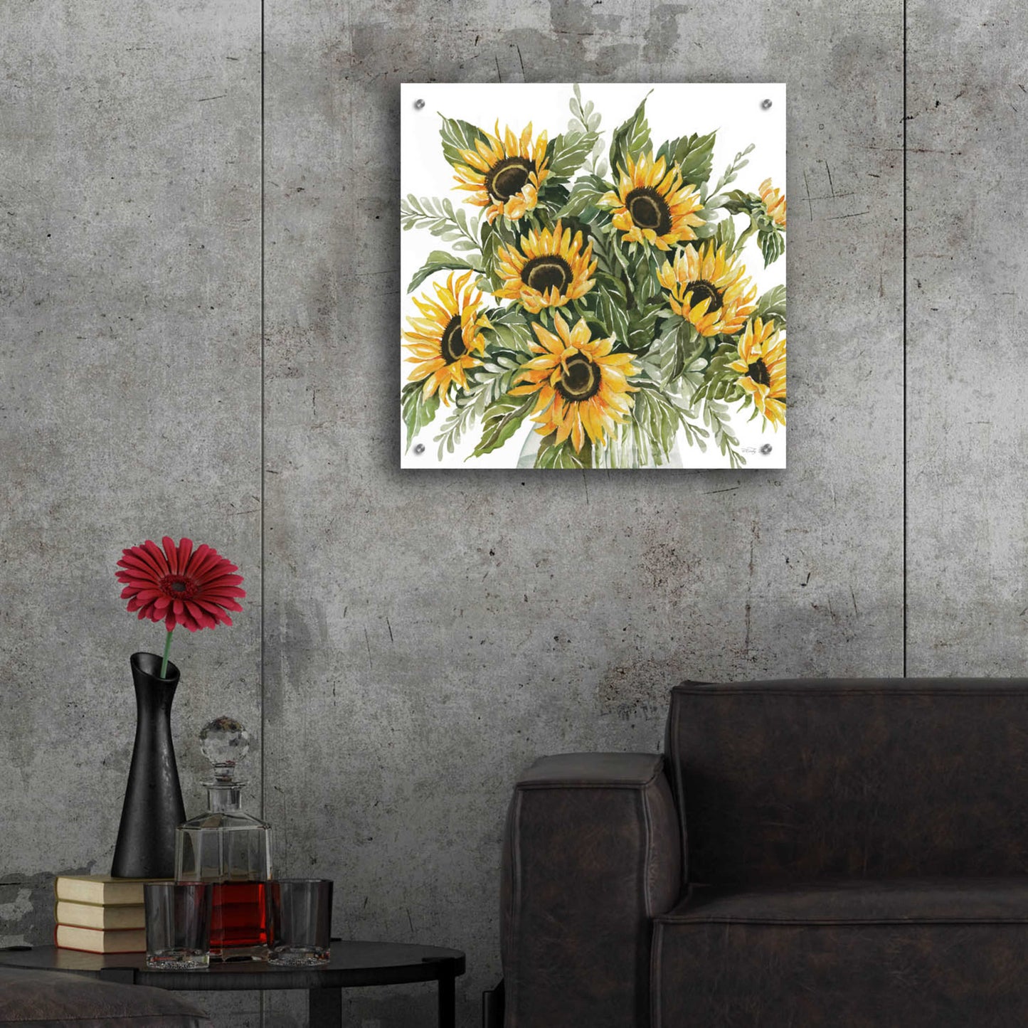 Epic Art 'Sunshine Bouquet' by Cindy Jacobs, Acrylic Glass Wall Art,24x24