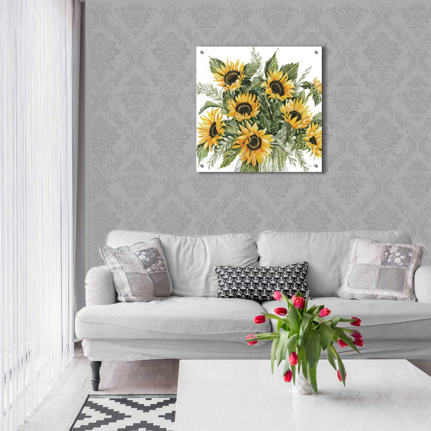 Epic Art 'Sunshine Bouquet' by Cindy Jacobs, Acrylic Glass Wall Art,24x24