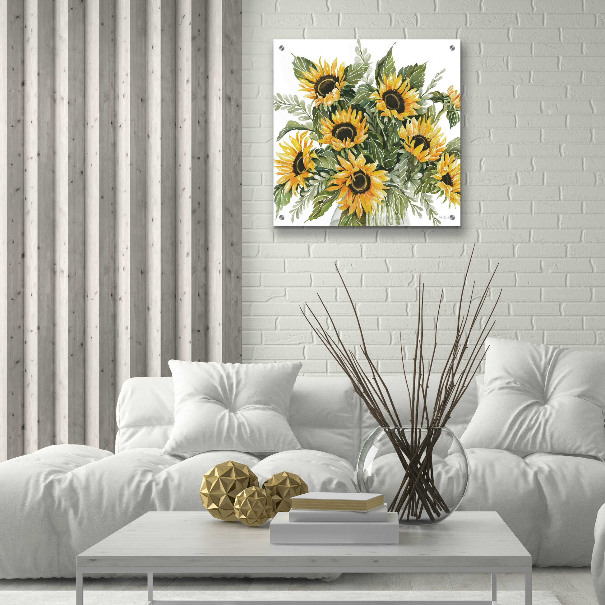 Epic Art 'Sunshine Bouquet' by Cindy Jacobs, Acrylic Glass Wall Art,24x24