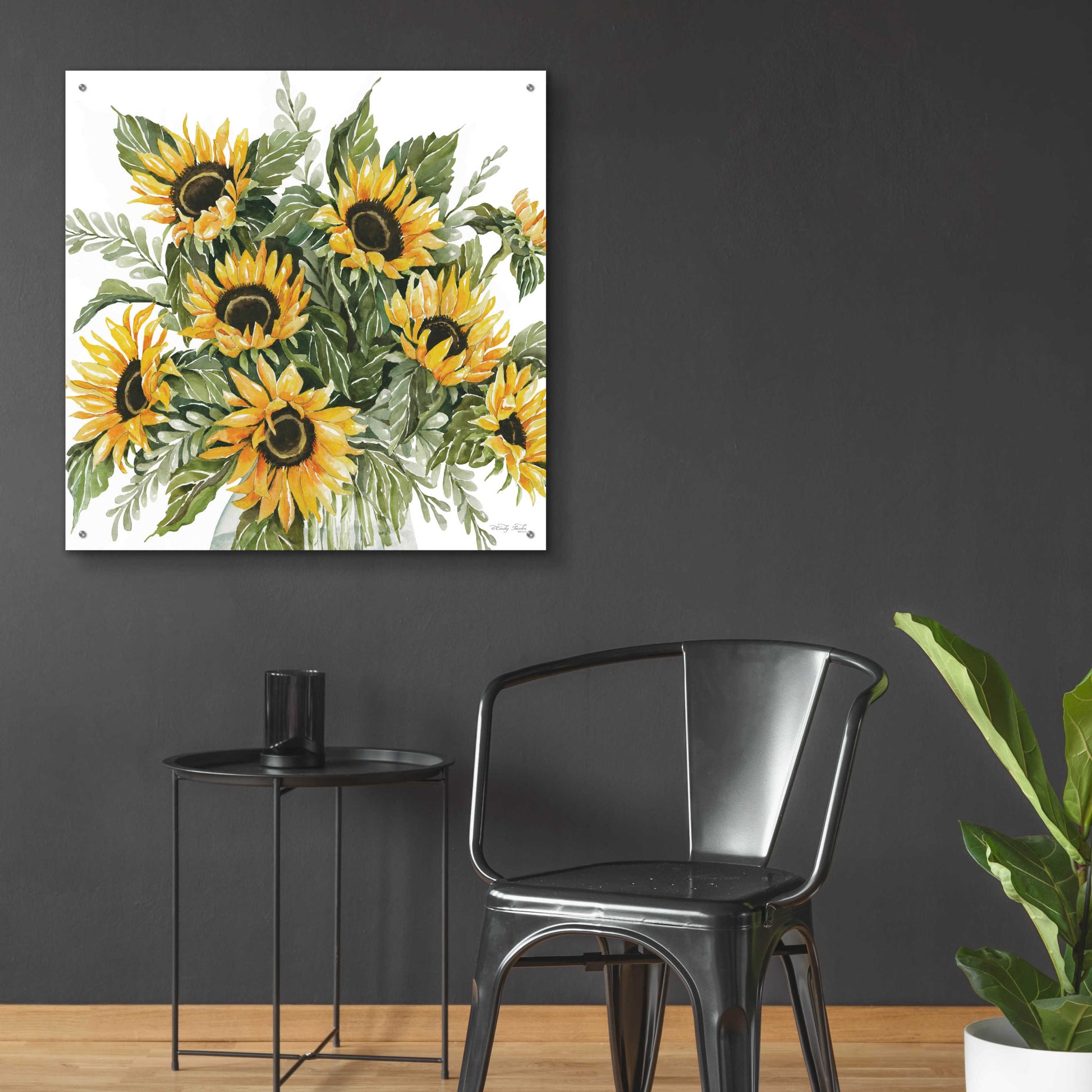 Epic Art 'Sunshine Bouquet' by Cindy Jacobs, Acrylic Glass Wall Art,36x36