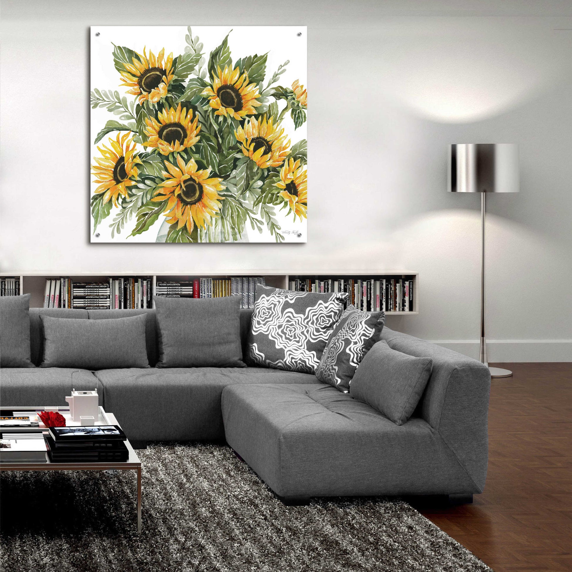 Epic Art 'Sunshine Bouquet' by Cindy Jacobs, Acrylic Glass Wall Art,36x36