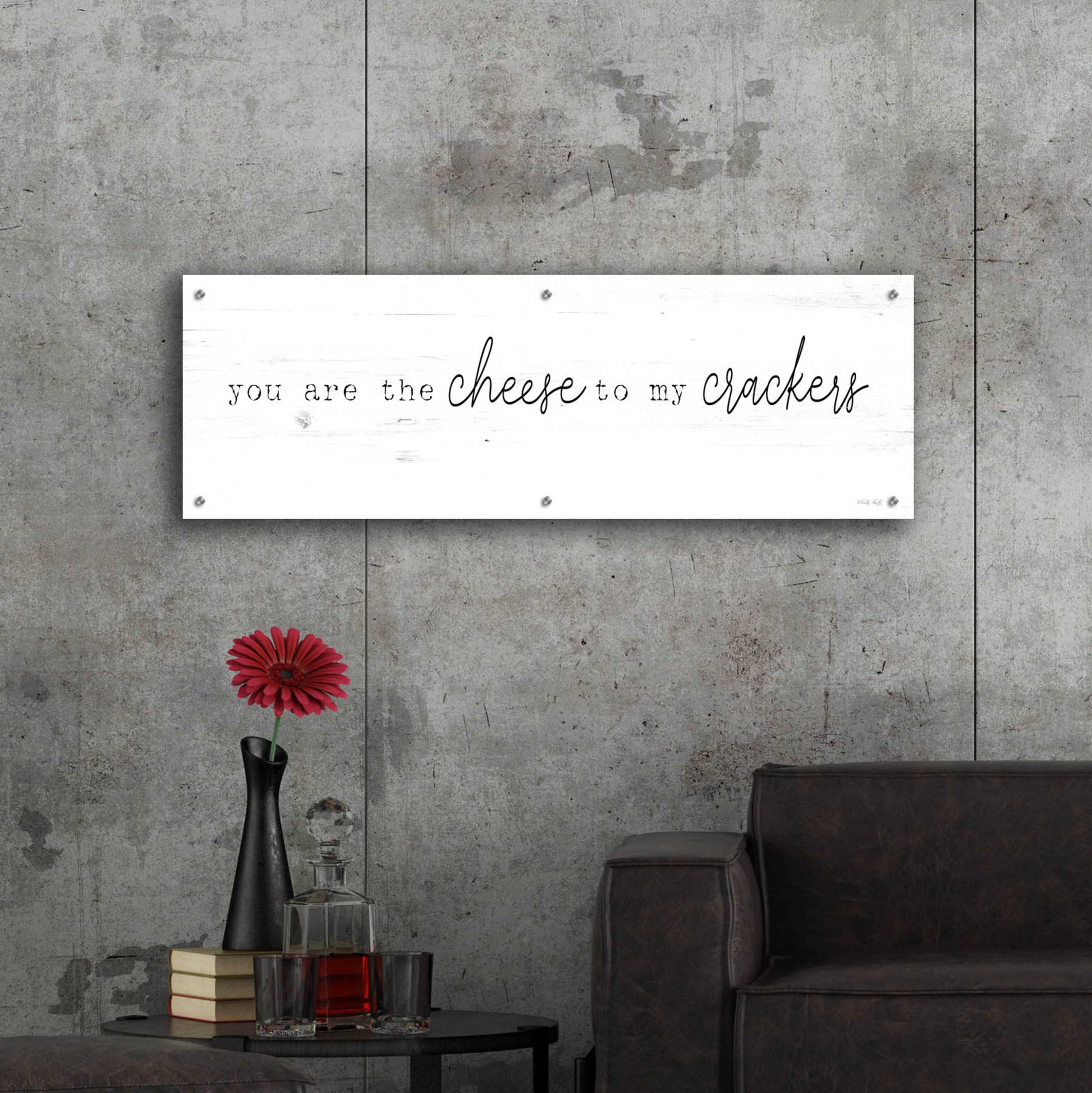 Epic Art 'You Are The Cheese To My Crackers' by Cindy Jacobs, Acrylic Glass Wall Art,48x16