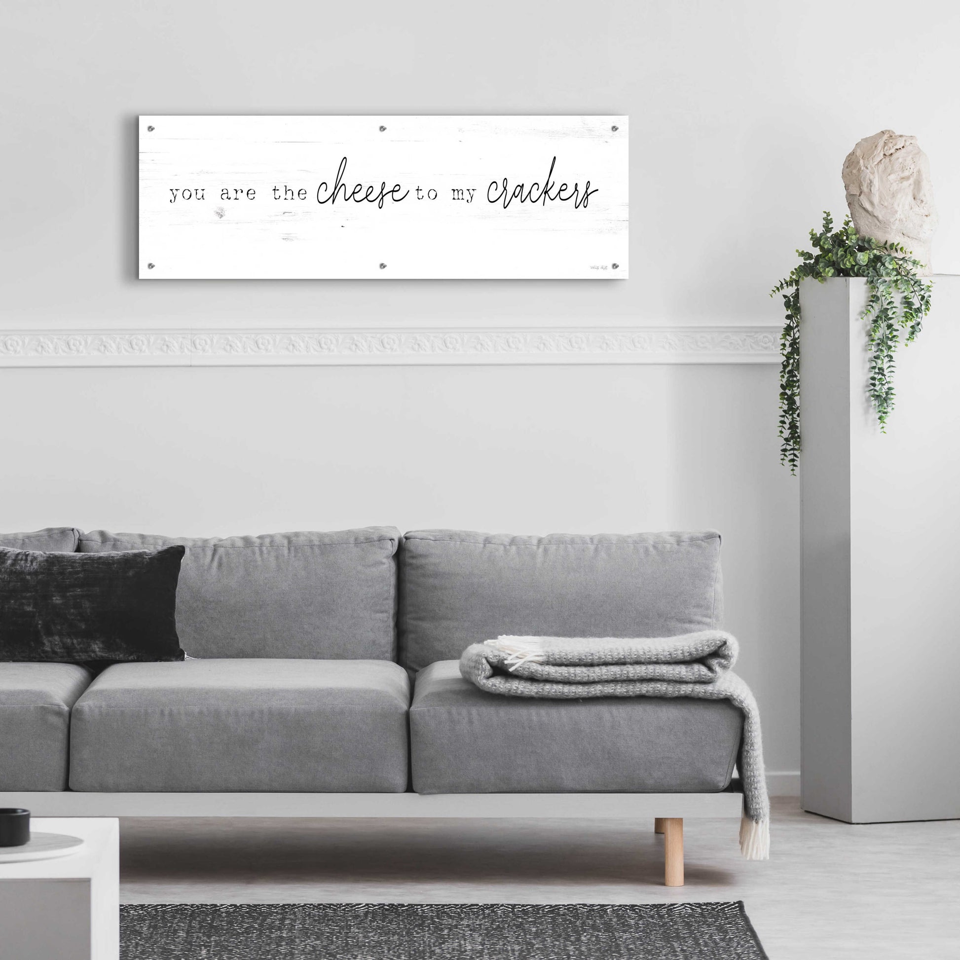 Epic Art 'You Are The Cheese To My Crackers' by Cindy Jacobs, Acrylic Glass Wall Art,48x16