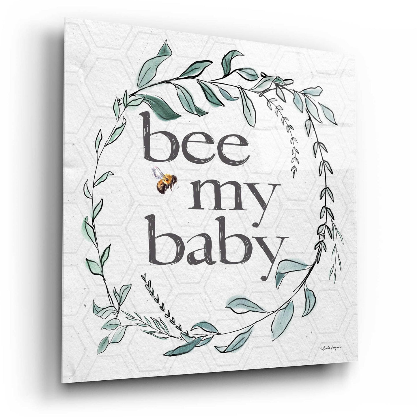 Epic Art 'Bee My Baby' by Susie Boyer, Acrylic Glass Wall Art,12x12