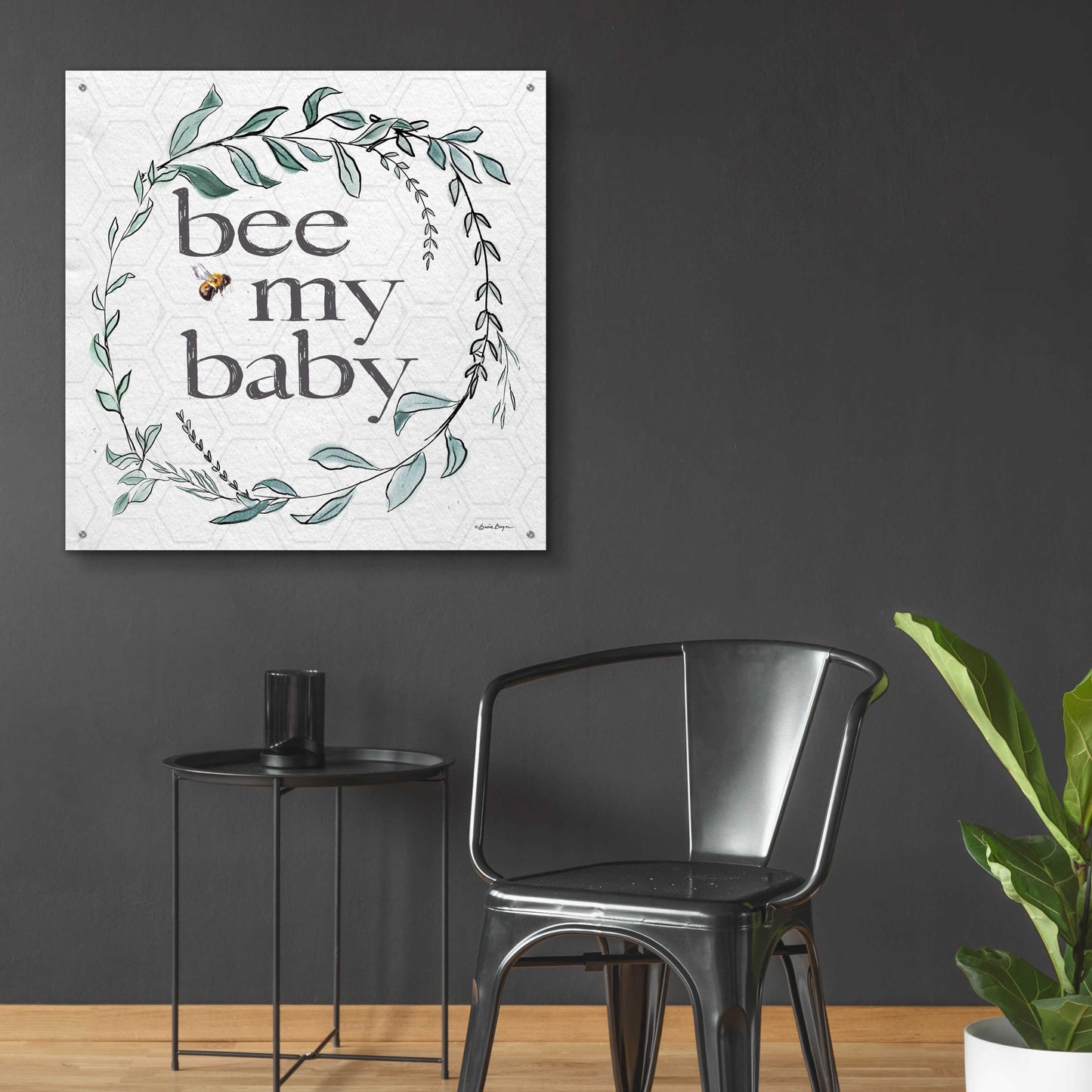 Epic Art 'Bee My Baby' by Susie Boyer, Acrylic Glass Wall Art,36x36