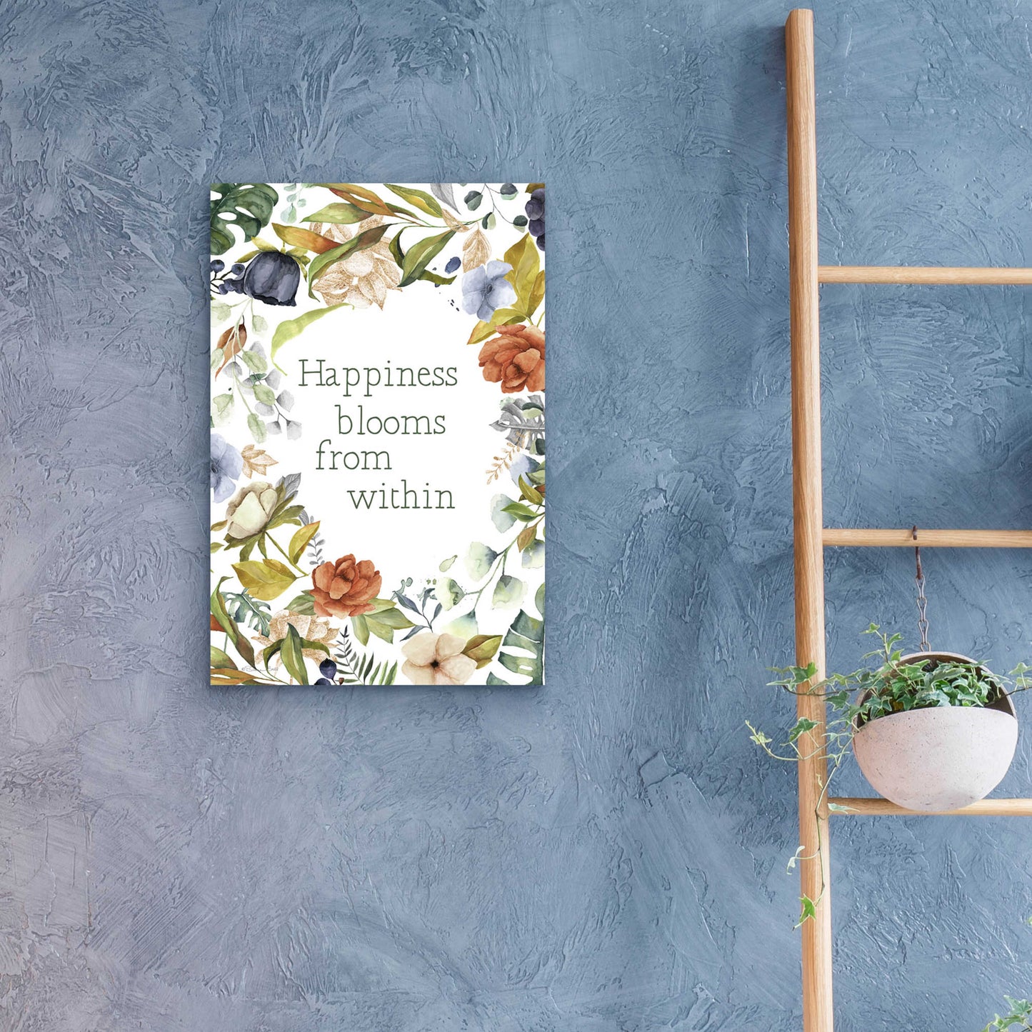 Epic Art 'Happiness Blooms From Within' by Susan Ball, Acrylic Glass Wall Art,16x24