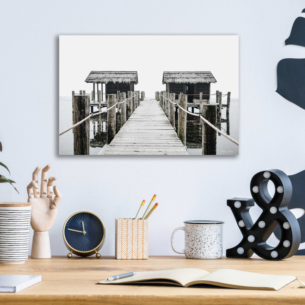 Epic Art 'Ocean Pier' by Susan Ball, Acrylic Glass Wall Art,16x12