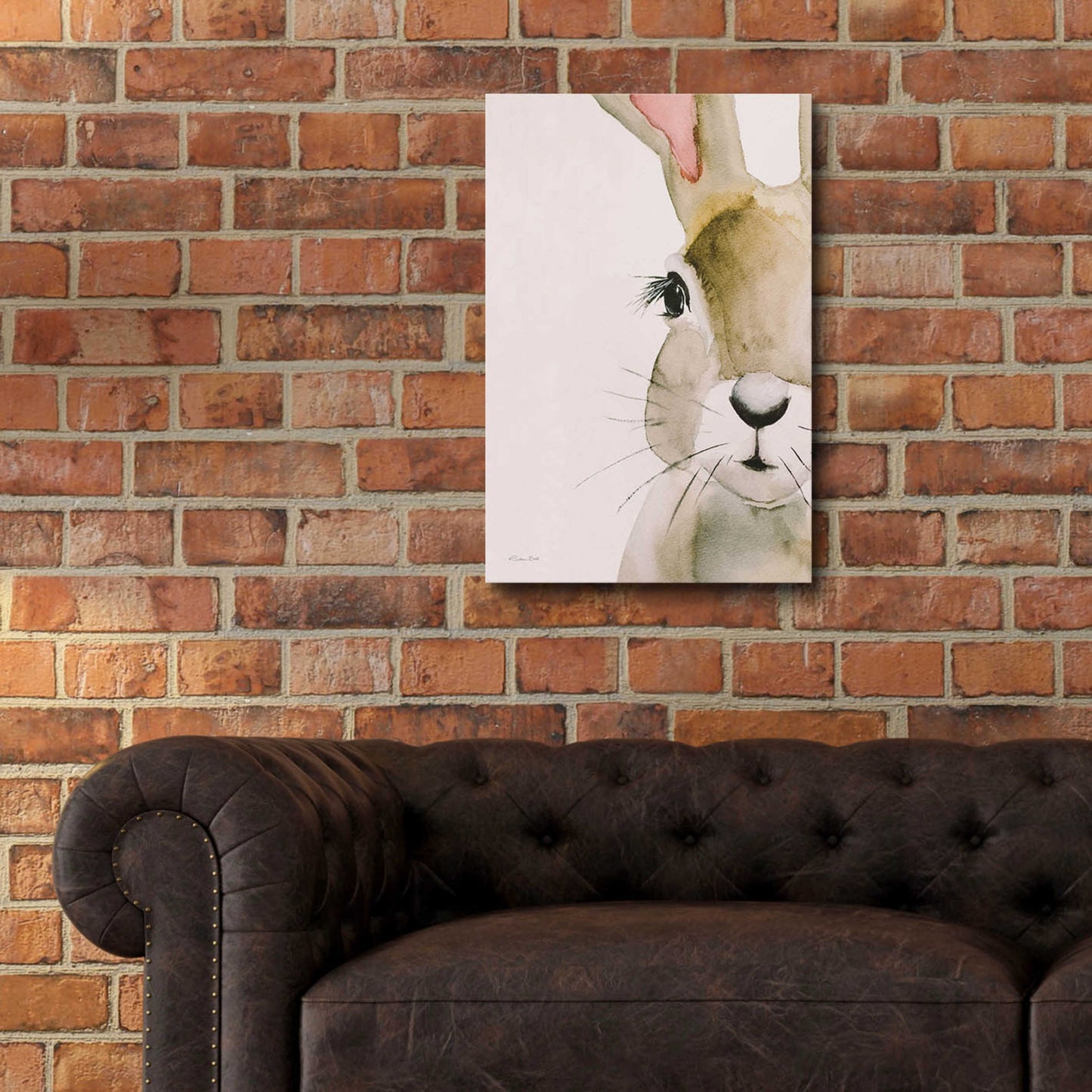 Epic Art 'Peeking Bunny' by Susan Ball, Acrylic Glass Wall Art,16x24