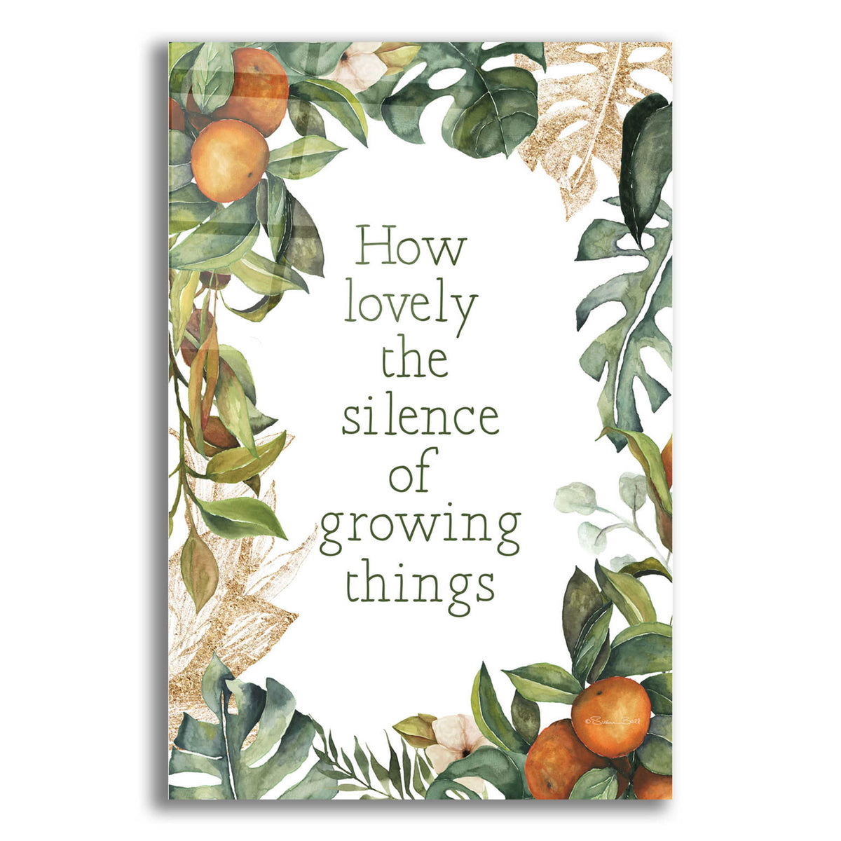 Epic Art 'Silence Of Growing Things' by Susan Ball, Acrylic Glass Wall Art