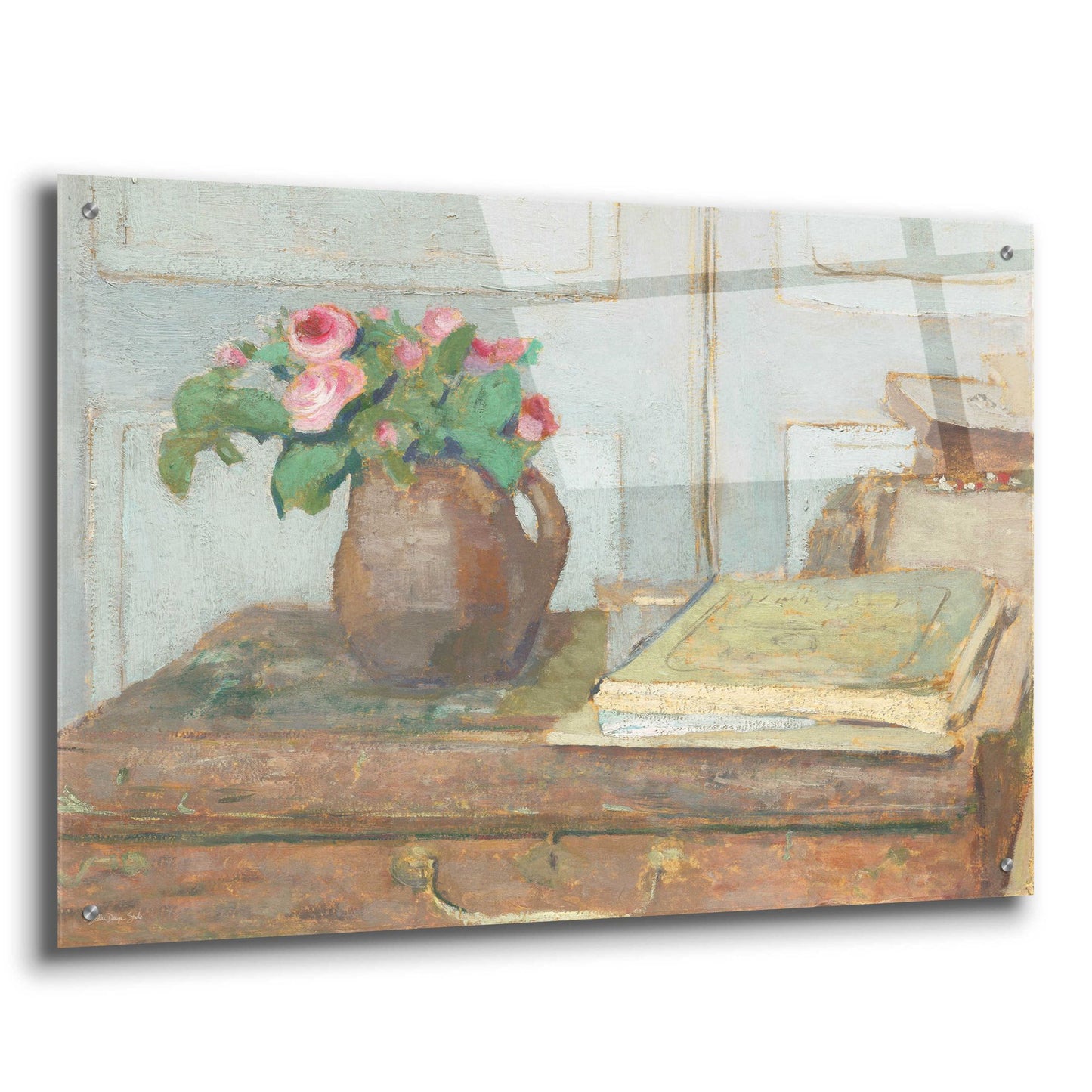 Epic Art 'Artist Pain Box With Flowers' by Stellar Design Studio, Acrylic Glass Wall Art,36x24