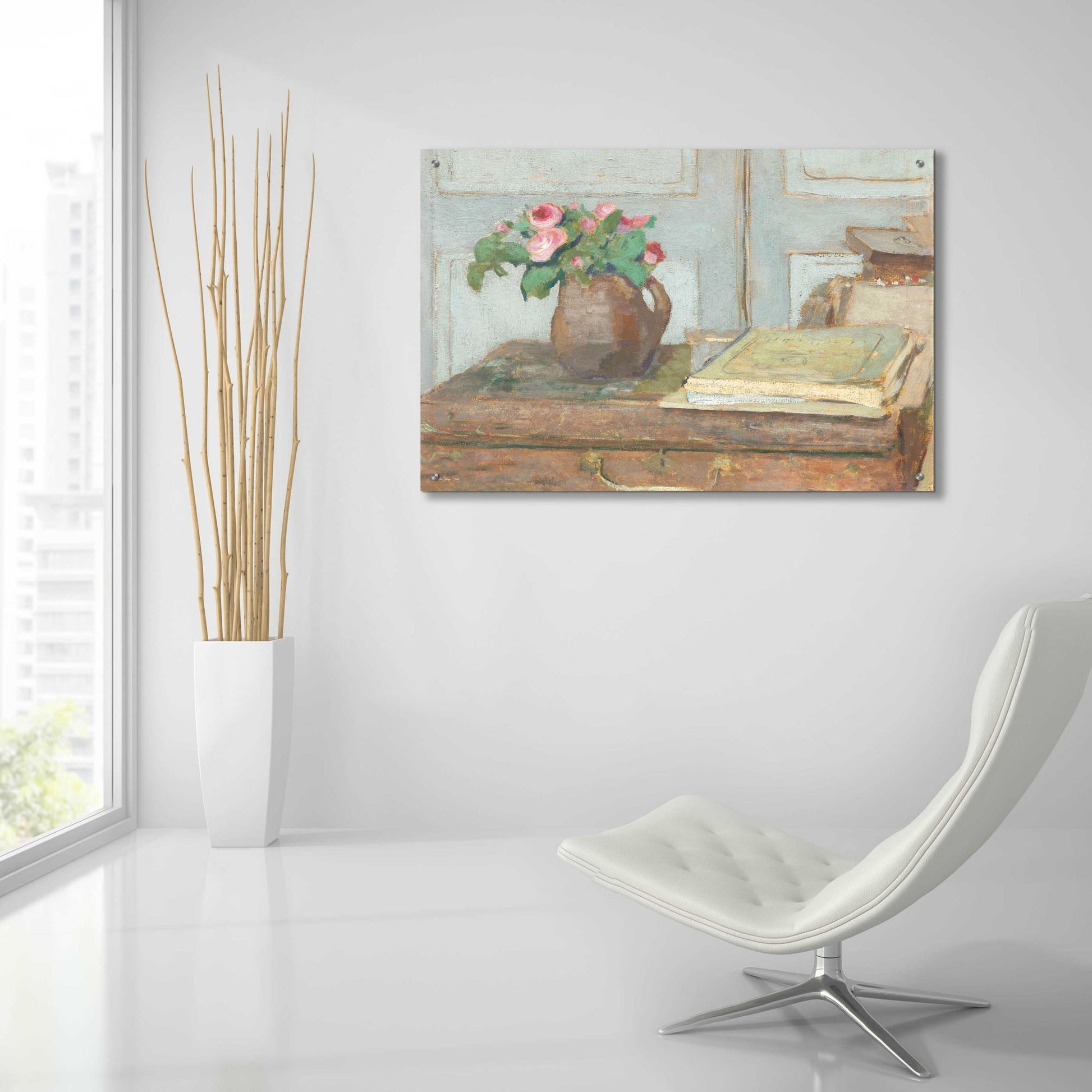 Epic Art 'Artist Pain Box With Flowers' by Stellar Design Studio, Acrylic Glass Wall Art,36x24