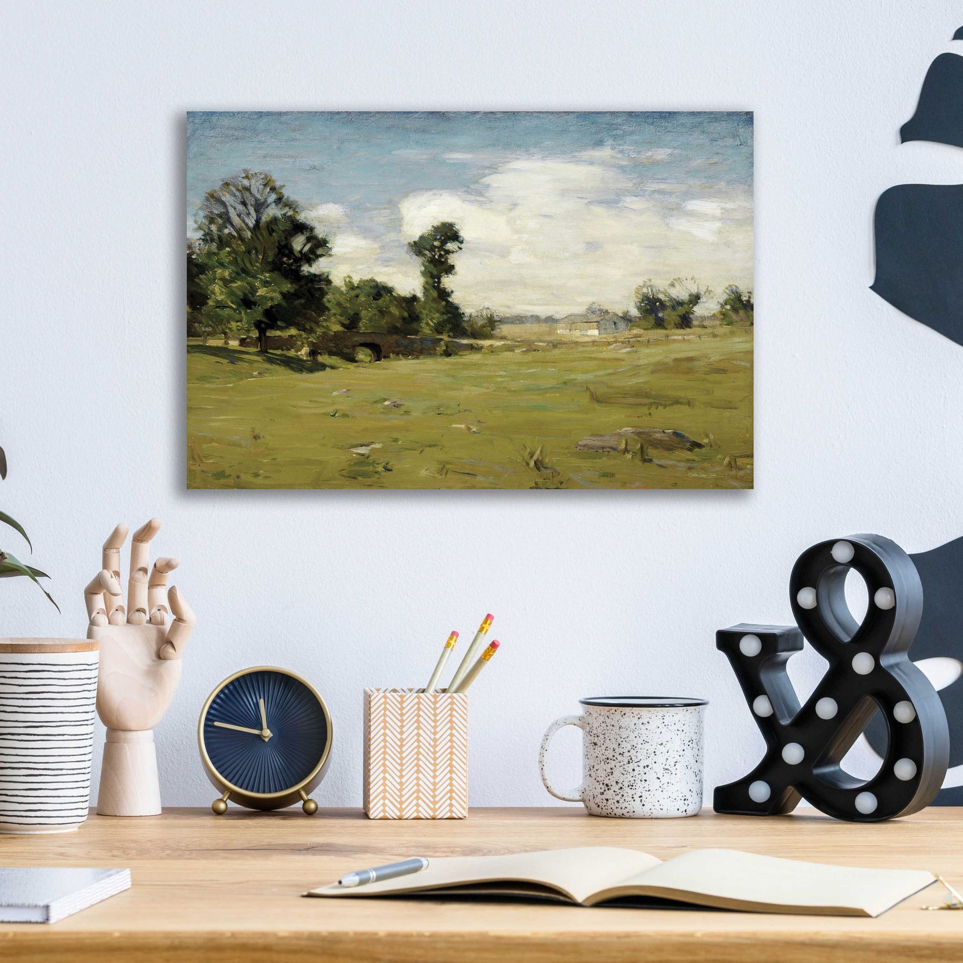 Epic Art 'Country Pasture' by Stellar Design Studio, Acrylic Glass Wall Art,16x12