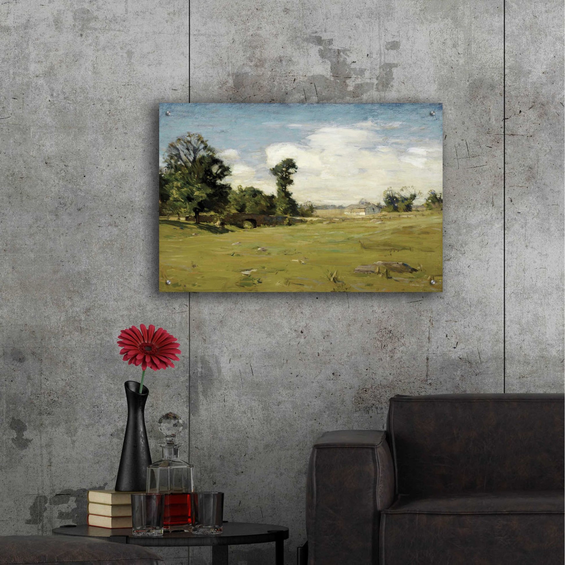 Epic Art 'Country Pasture' by Stellar Design Studio, Acrylic Glass Wall Art,36x24