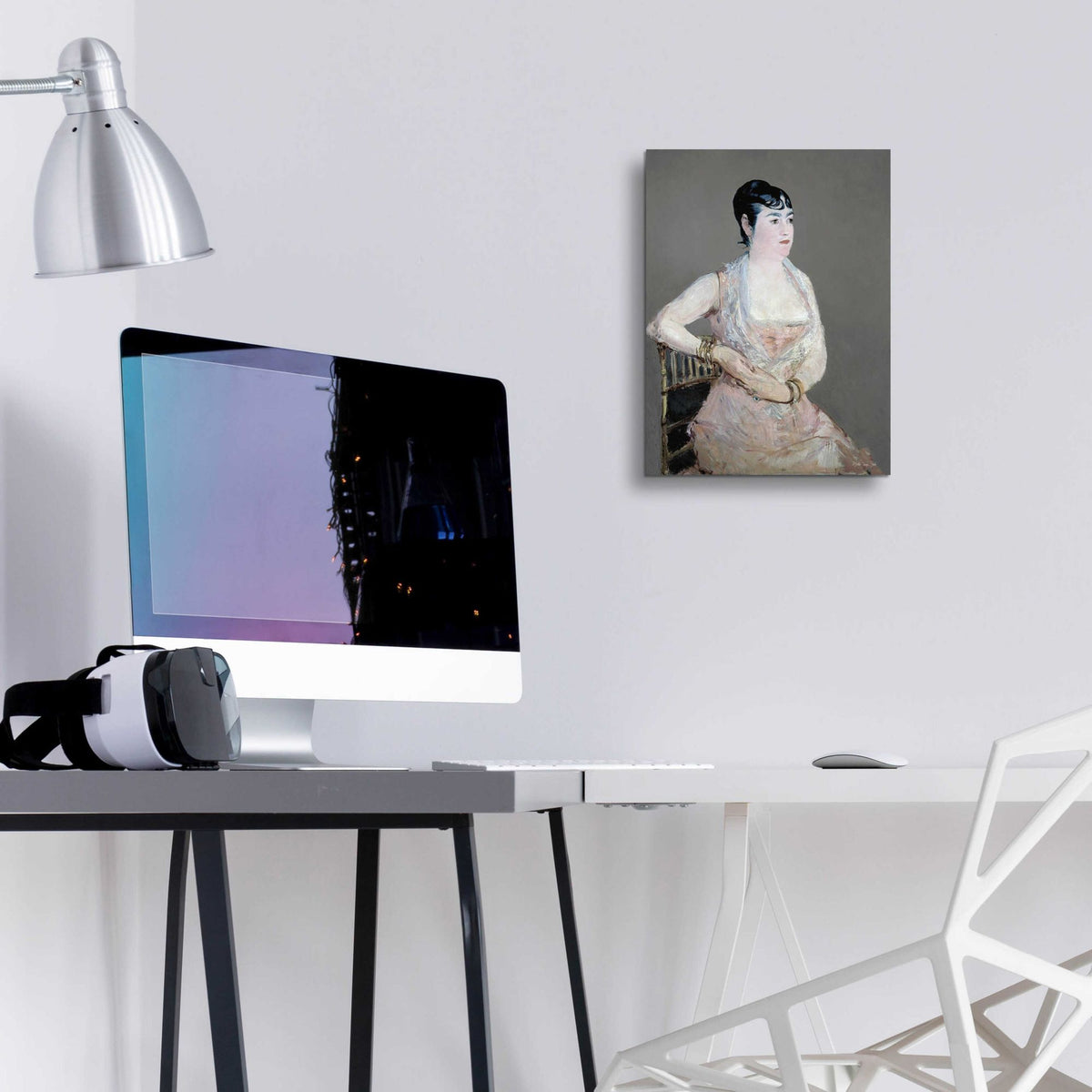 Epic Art 'Lady In Pink' by Stellar Design Studio, Acrylic Glass Wall Art,12x16
