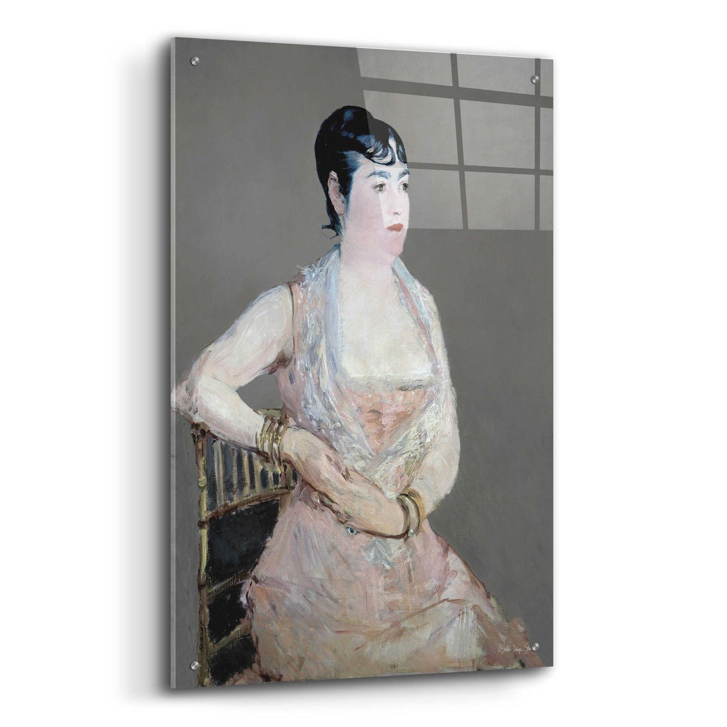 Epic Art 'Lady In Pink' by Stellar Design Studio, Acrylic Glass Wall Art,24x36