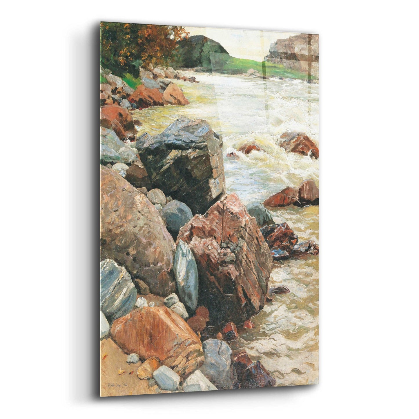 Epic Art 'River Rocks' by Stellar Design Studio, Acrylic Glass Wall Art,12x16