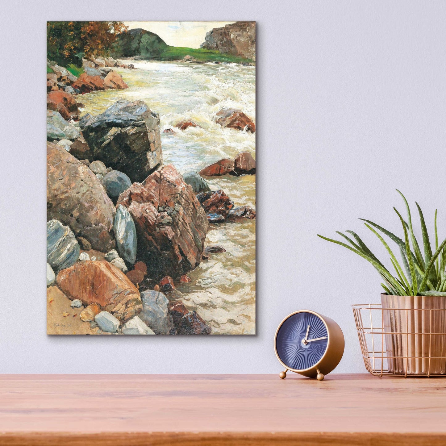 Epic Art 'River Rocks' by Stellar Design Studio, Acrylic Glass Wall Art,12x16