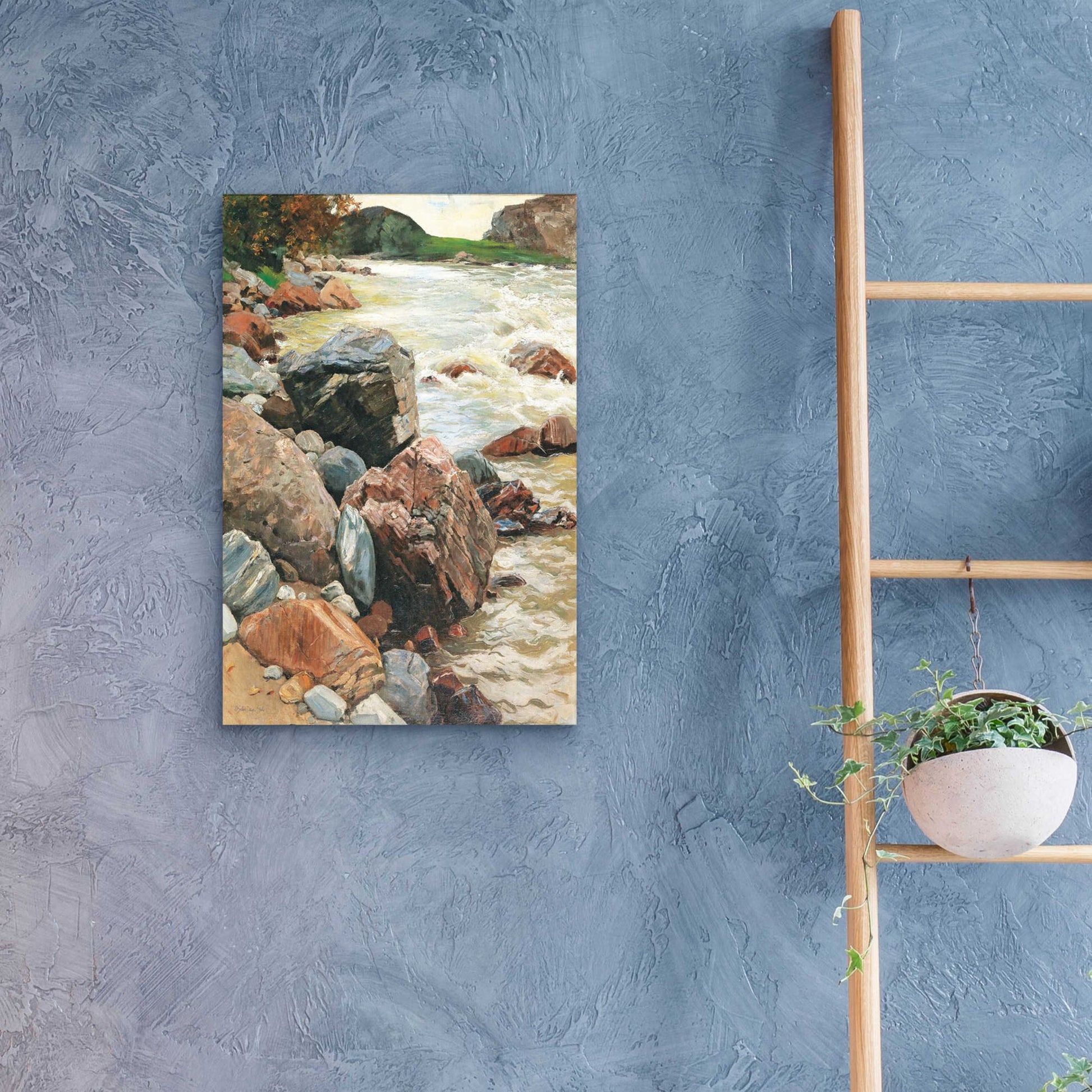 Epic Art 'River Rocks' by Stellar Design Studio, Acrylic Glass Wall Art,16x24