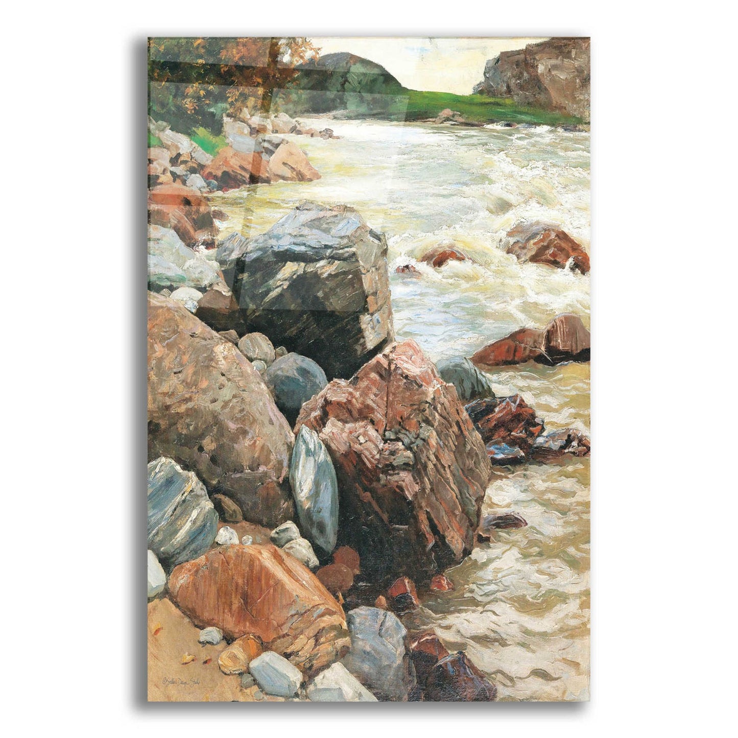 Epic Art 'River Rocks' by Stellar Design Studio, Acrylic Glass Wall Art,16x24