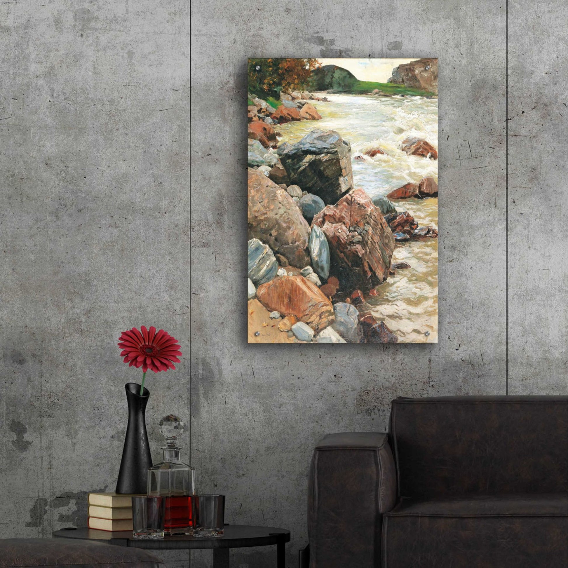 Epic Art 'River Rocks' by Stellar Design Studio, Acrylic Glass Wall Art,24x36