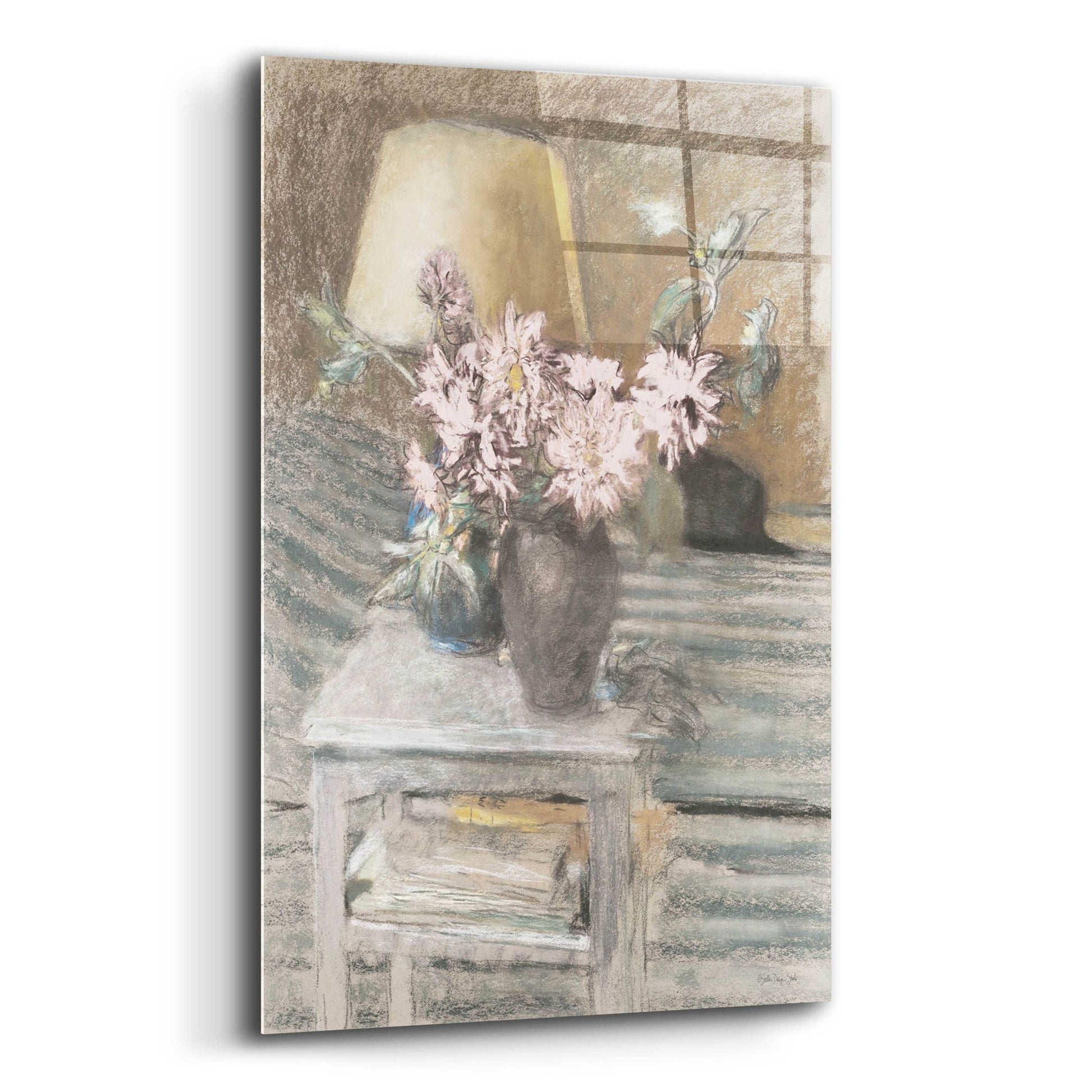 Epic Art 'Soft Floral In Vase' by Stellar Design Studio, Acrylic Glass Wall Art,12x16