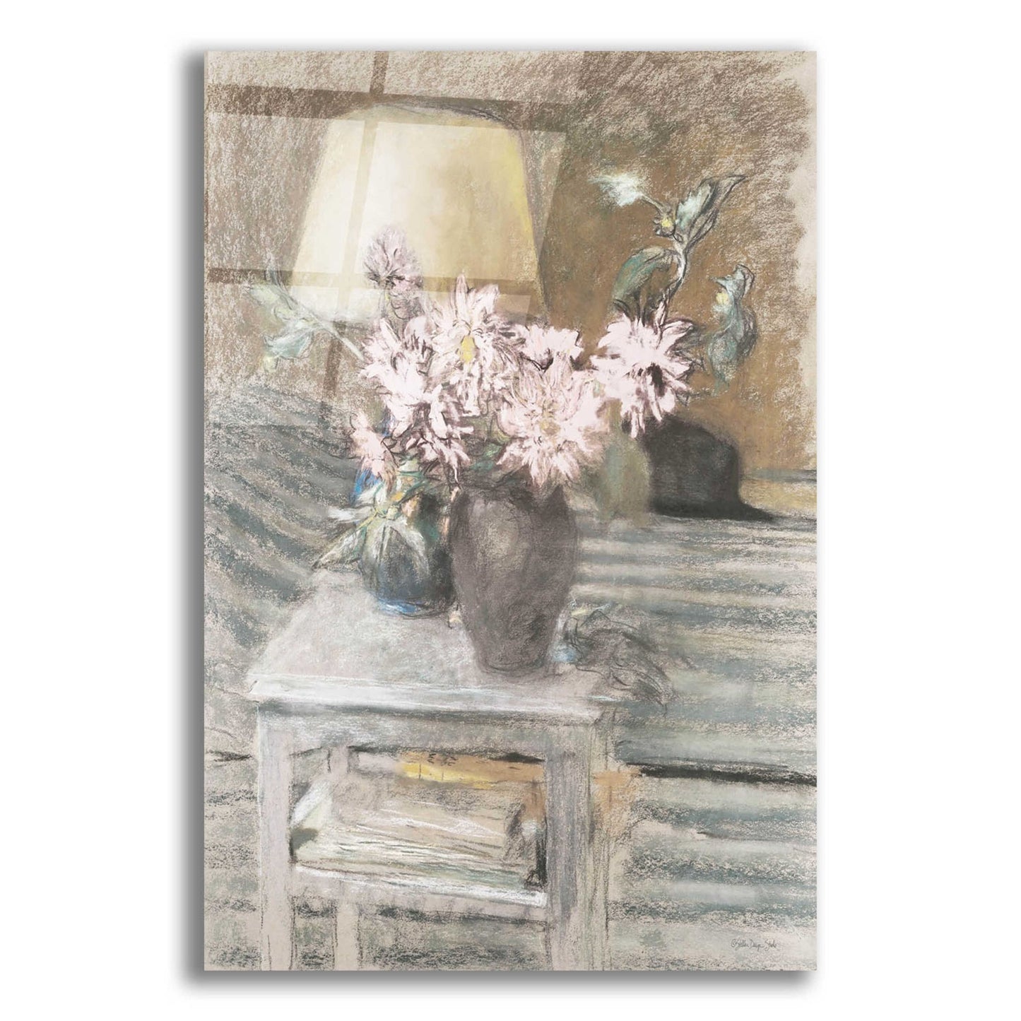 Epic Art 'Soft Floral In Vase' by Stellar Design Studio, Acrylic Glass Wall Art,12x16