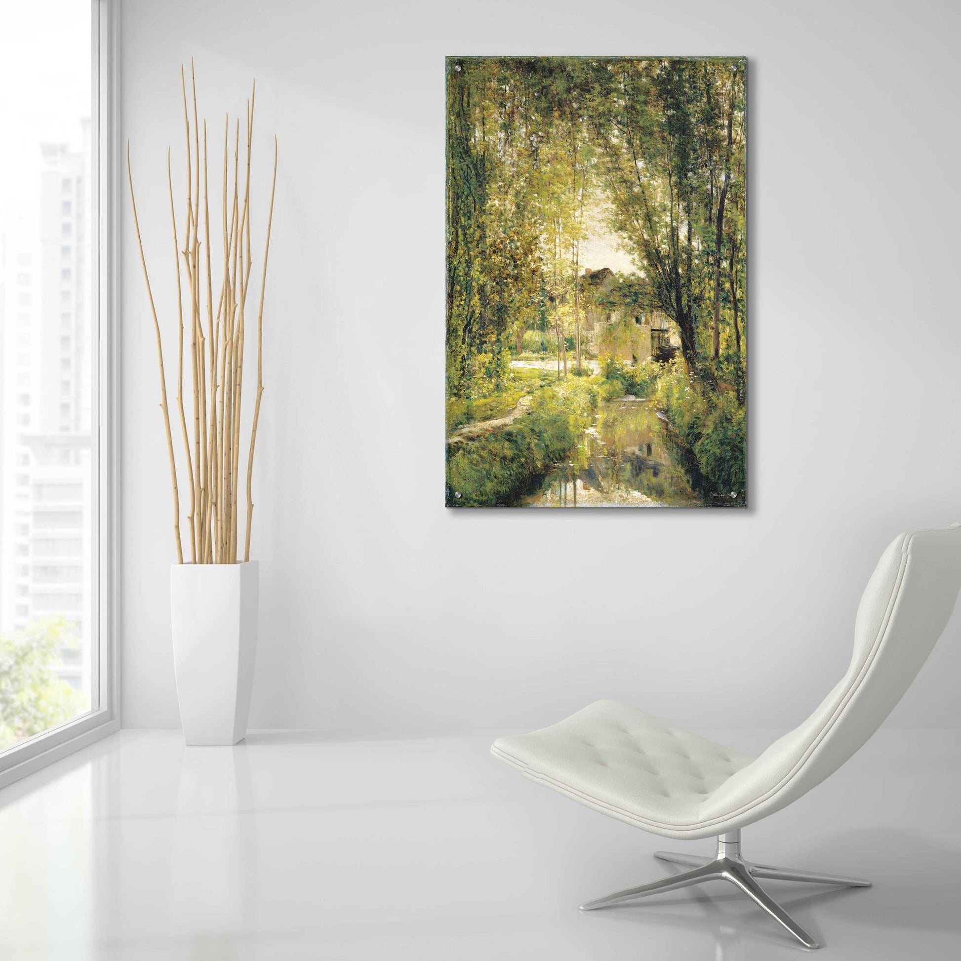 Epic Art 'Sunlit Stream' by Stellar Design Studio, Acrylic Glass Wall Art,24x36