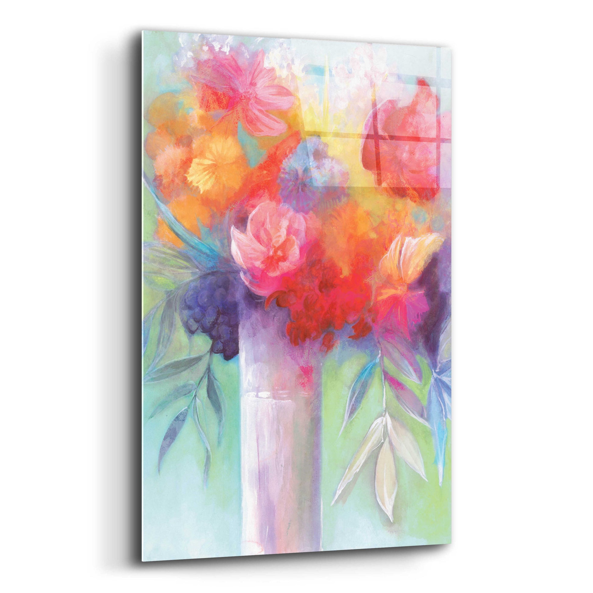 Epic Art 'Bright And Cheery Flowers' by Dogwood Portfolio, Acrylic Glass Wall Art,12x16