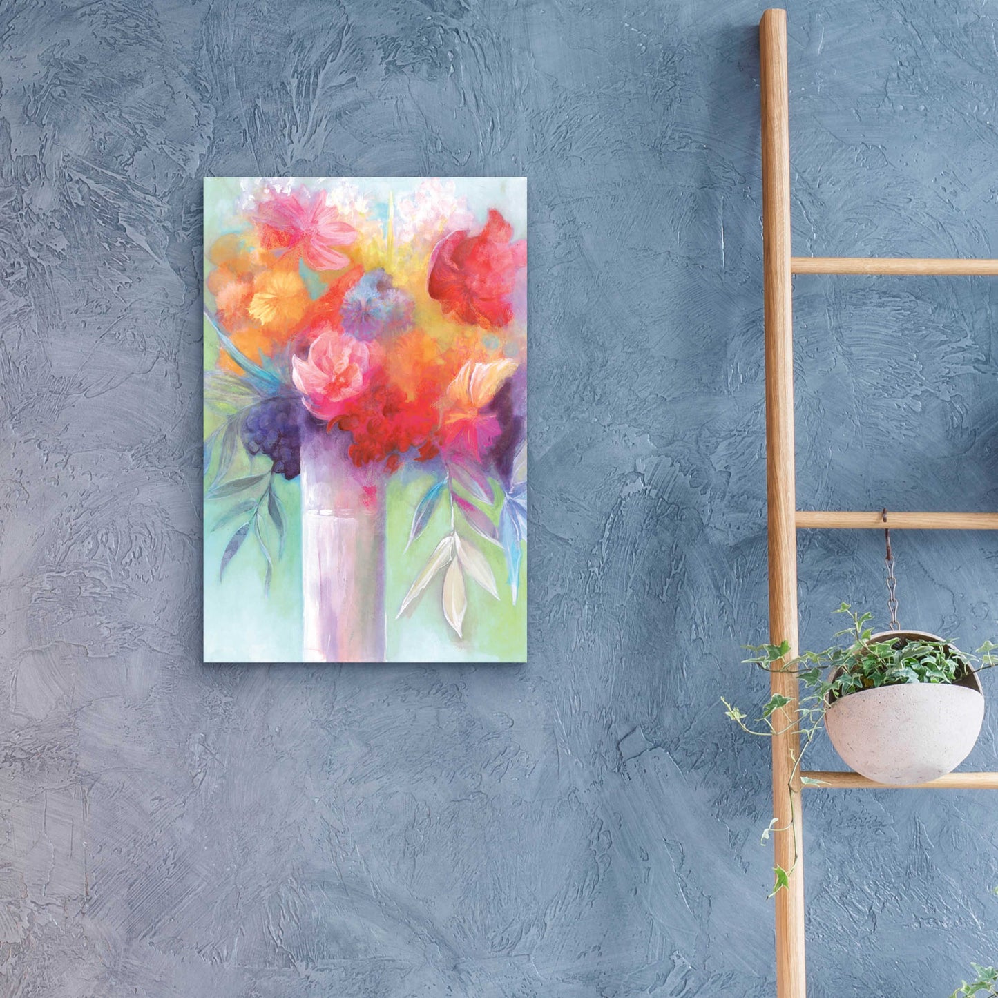 Epic Art 'Bright And Cheery Flowers' by Dogwood Portfolio, Acrylic Glass Wall Art,16x24