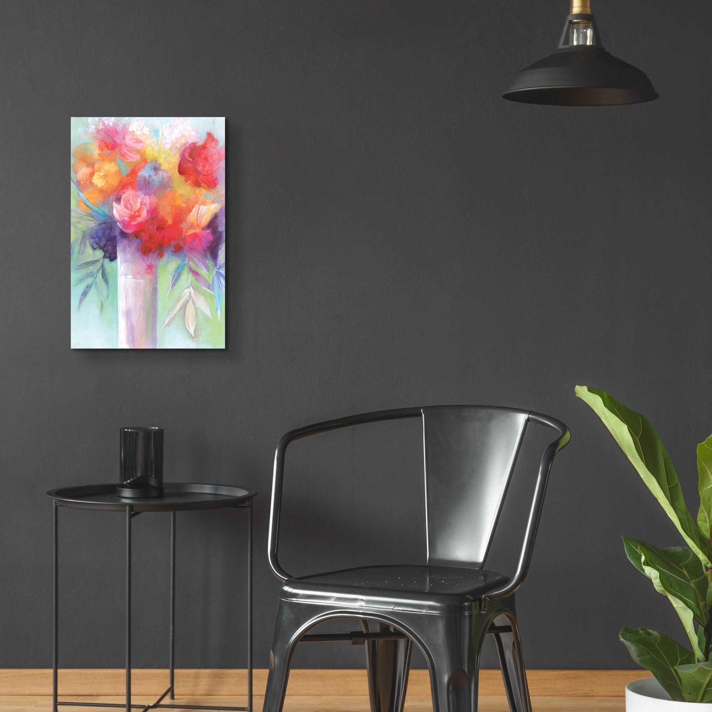 Epic Art 'Bright And Cheery Flowers' by Dogwood Portfolio, Acrylic Glass Wall Art,16x24