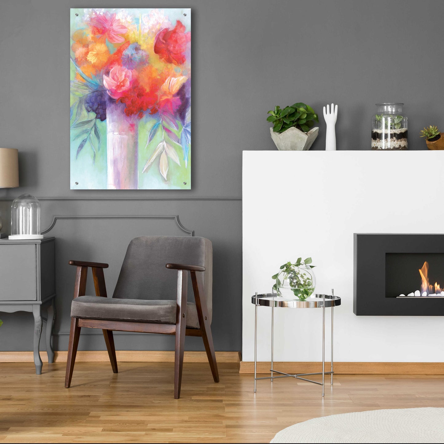 Epic Art 'Bright And Cheery Flowers' by Dogwood Portfolio, Acrylic Glass Wall Art,24x36