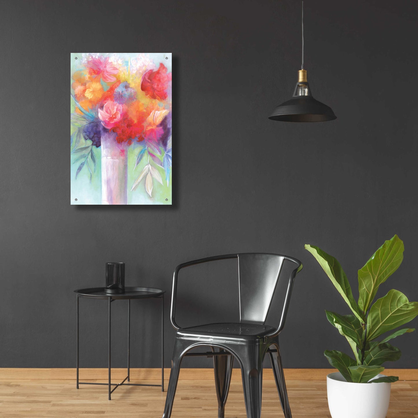 Epic Art 'Bright And Cheery Flowers' by Dogwood Portfolio, Acrylic Glass Wall Art,24x36