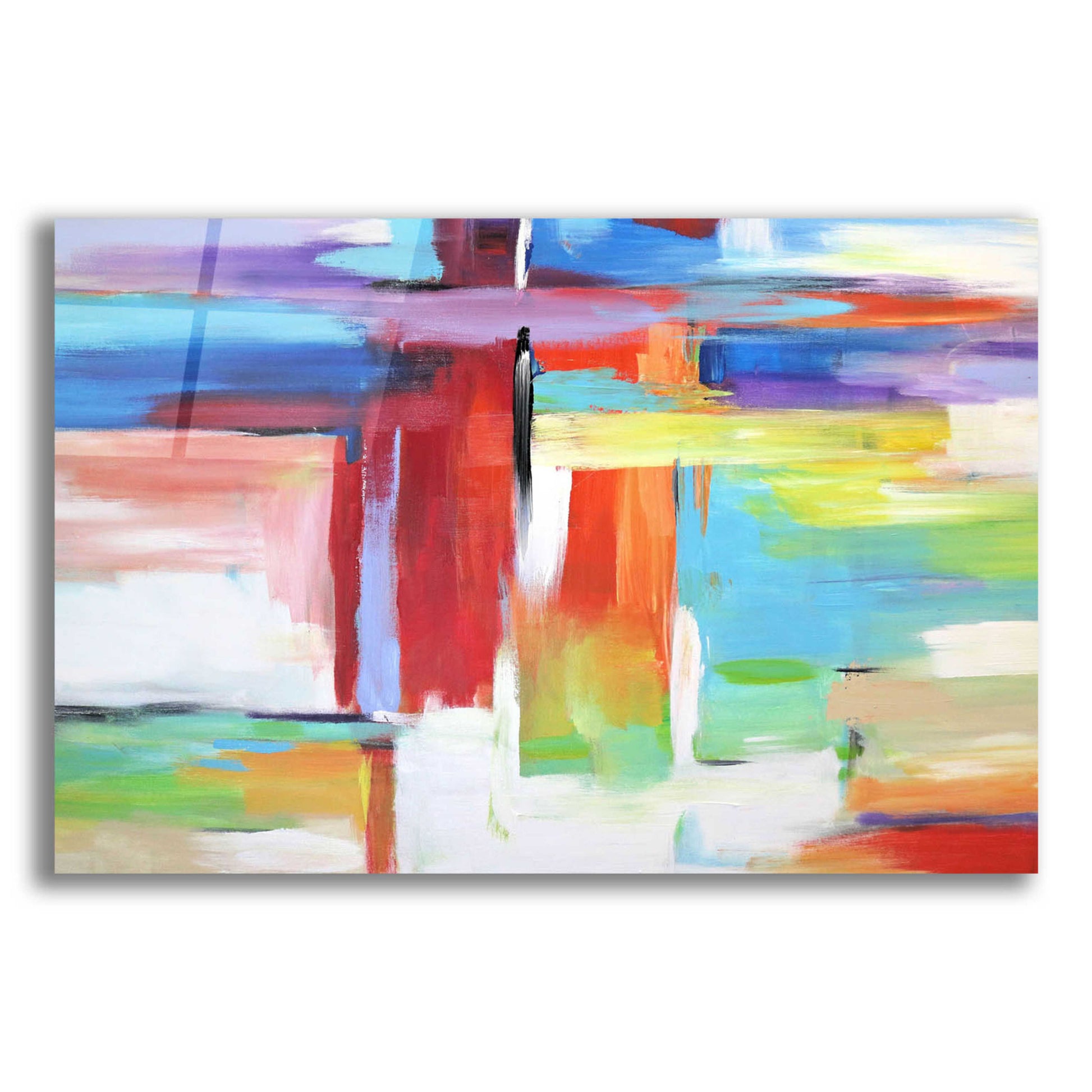 Epic Art 'Abstract City Lights' by Christov Art, Acrylic Glass Wall Art,16x12