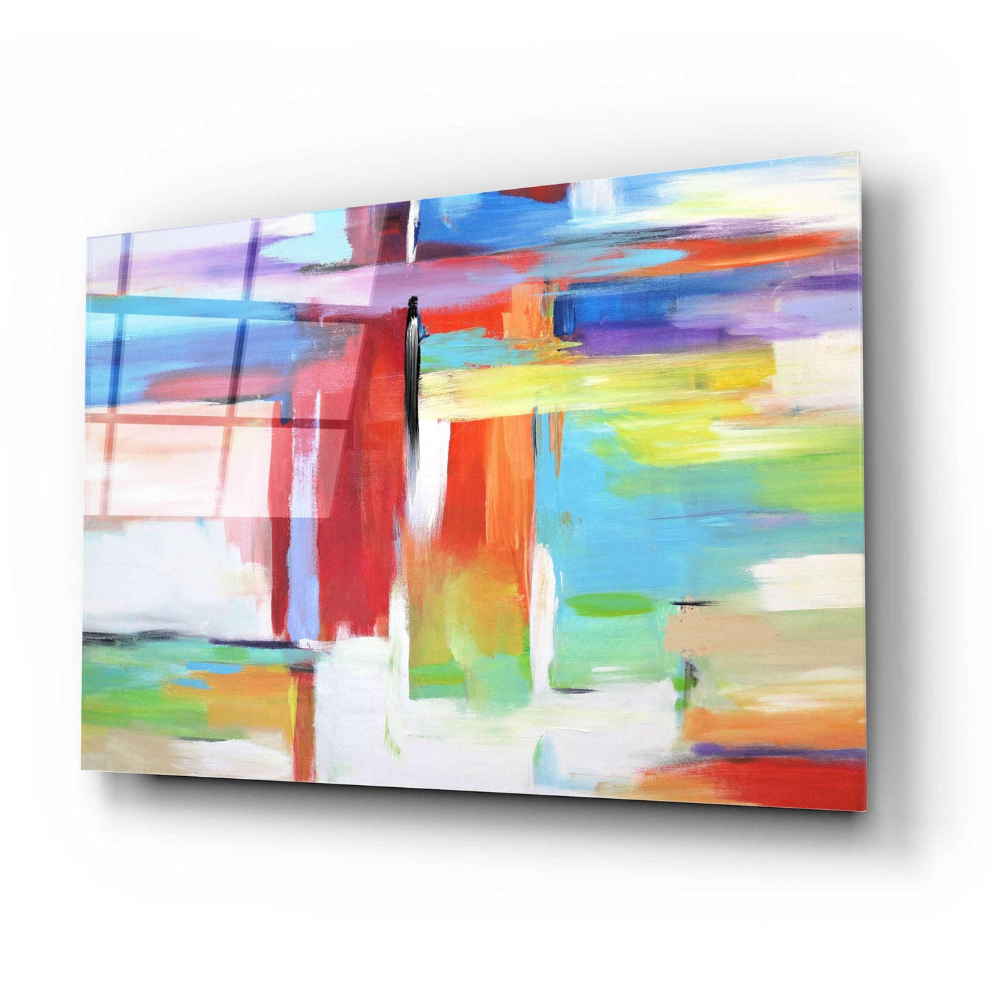 Epic Art 'Abstract City Lights' by Christov Art, Acrylic Glass Wall Art,24x16