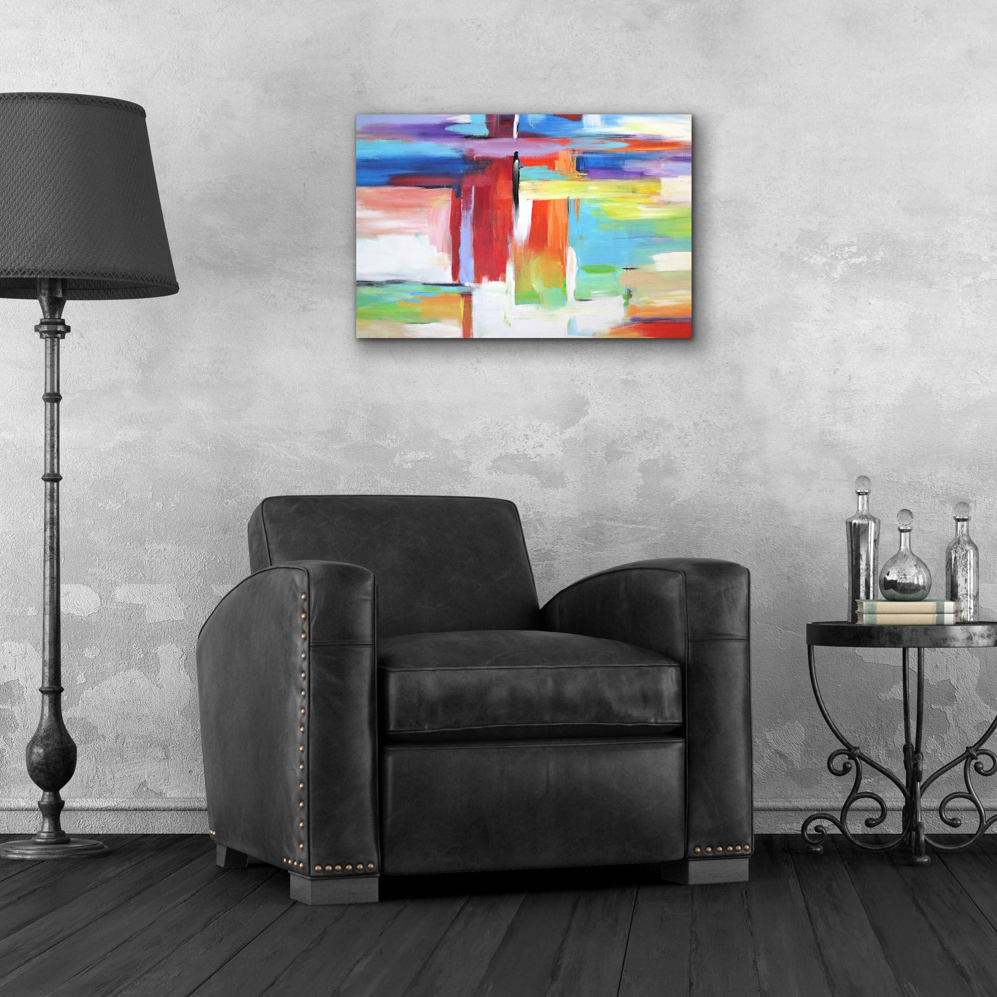 Epic Art 'Abstract City Lights' by Christov Art, Acrylic Glass Wall Art,24x16