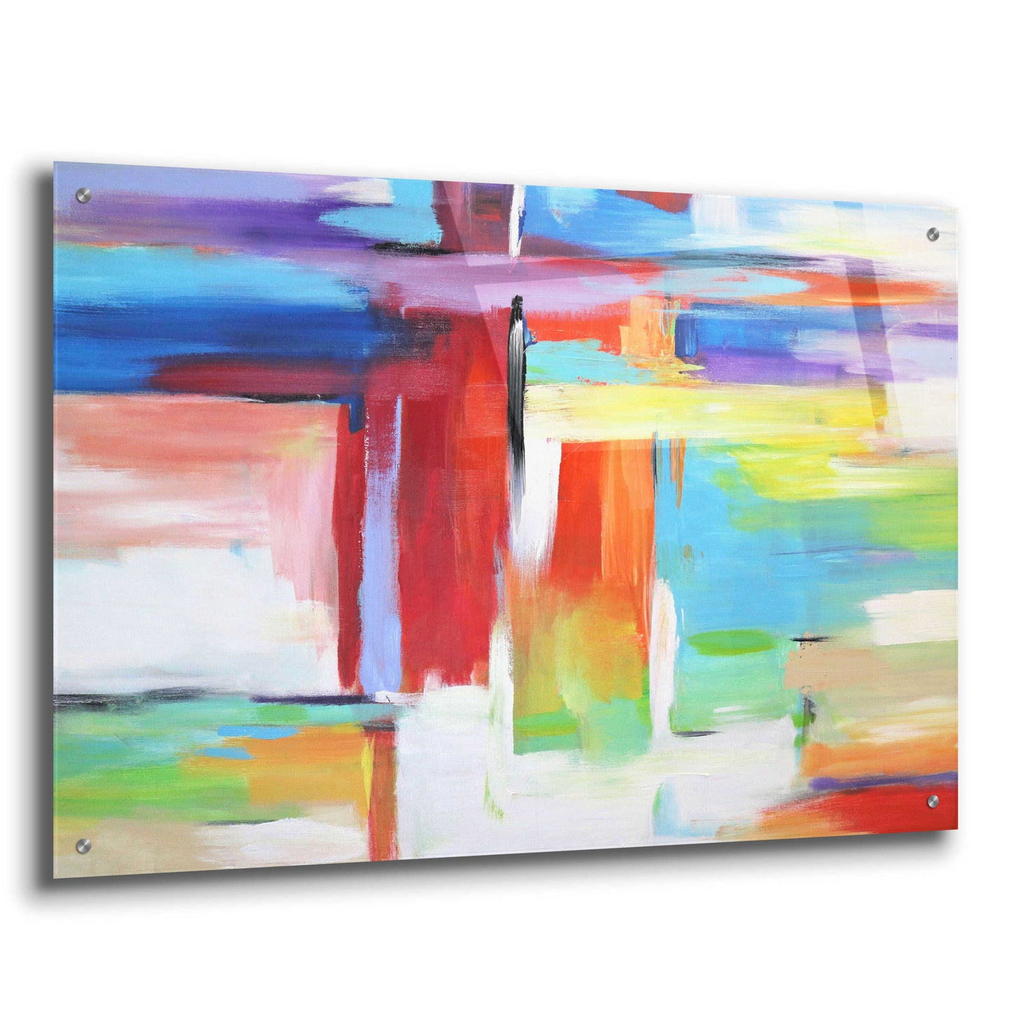 Epic Art 'Abstract City Lights' by Christov Art, Acrylic Glass Wall Art,36x24