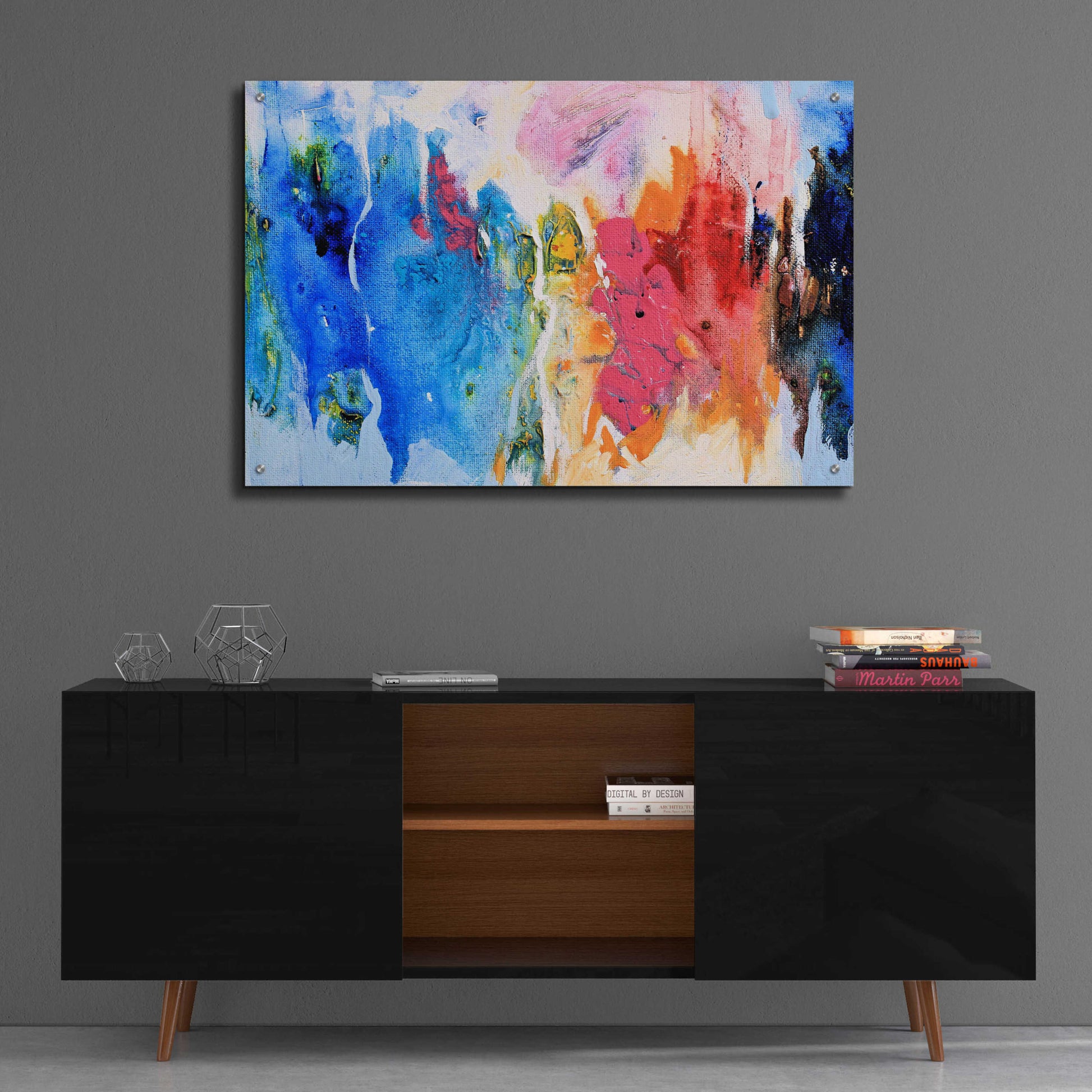 Epic Art 'Abstract Composition 14' by Christov Art, Acrylic Glass Wall Art,36x24