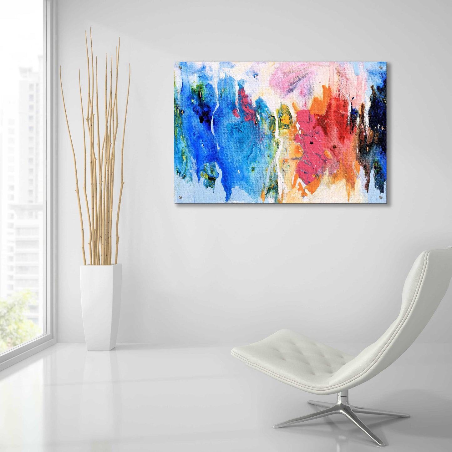 Epic Art 'Abstract Composition 14' by Christov Art, Acrylic Glass Wall Art,36x24