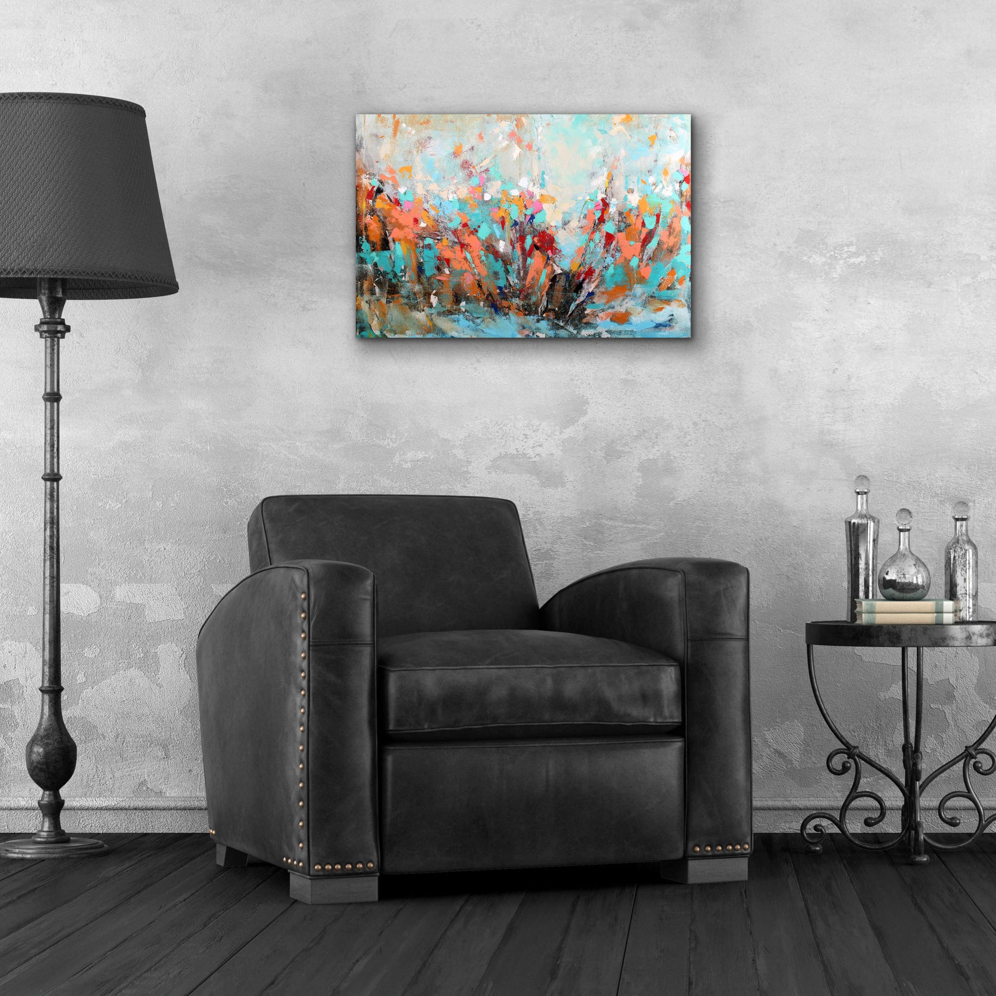 Epic Art 'Abstract Garden' by Christov Art, Acrylic Glass Wall Art,24x16