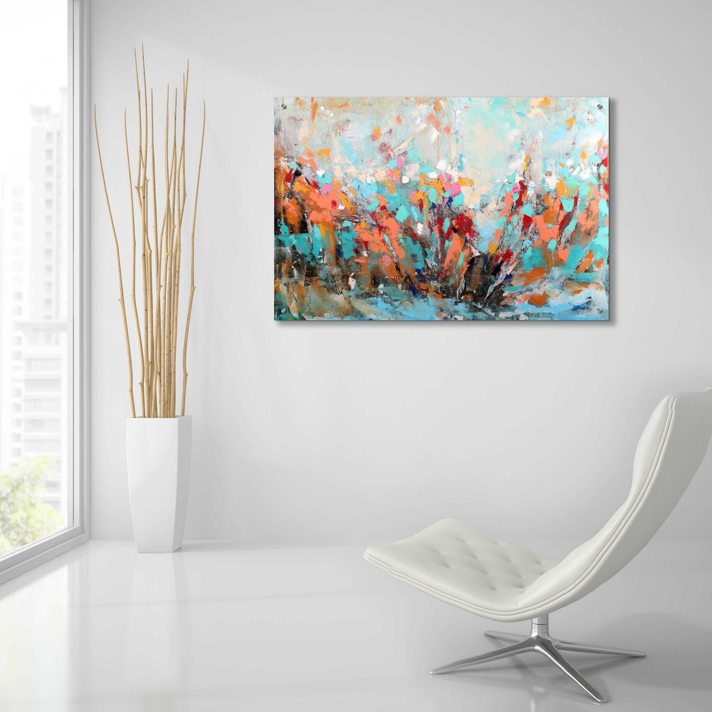 Epic Art 'Abstract Garden' by Christov Art, Acrylic Glass Wall Art,36x24