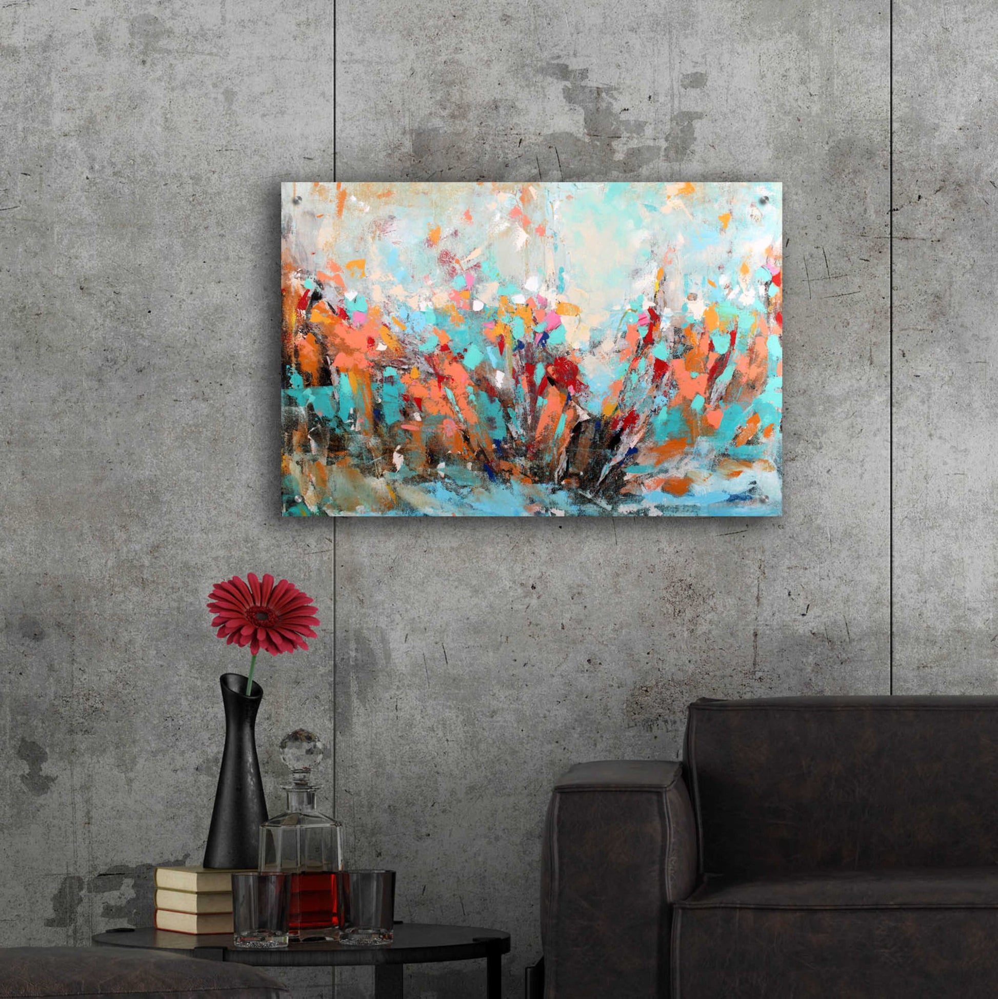 Epic Art 'Abstract Garden' by Christov Art, Acrylic Glass Wall Art,36x24